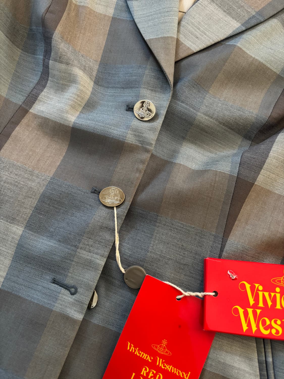 Vivienne Westwood 비비안웨스트우드 레드라벨 체크 싱글 자켓 상품이미지6