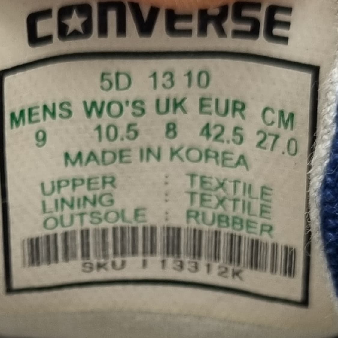 컨버스 네이비 남성스니커즈270 상품이미지6