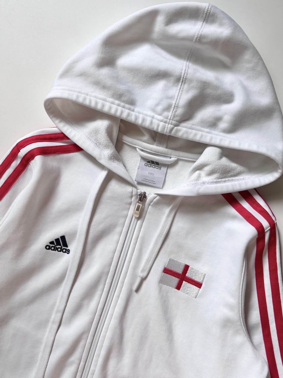 Adidas 아디다스 잉글랜드 화이트-레드 후드 트랙탑 상품이미지4