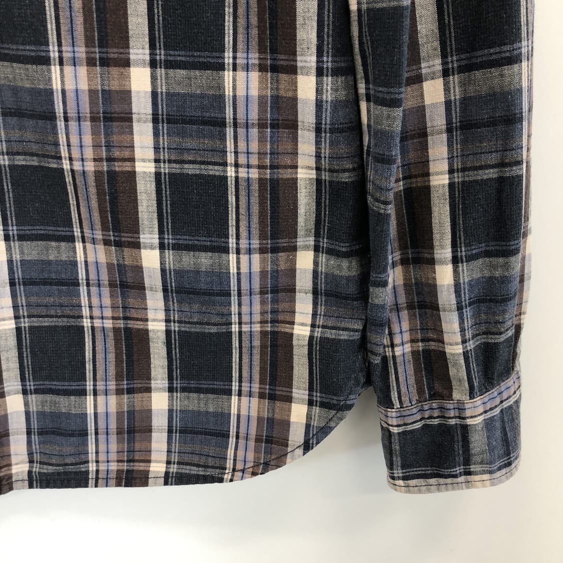 시리즈 워시드 가먼트다잉 체크셔츠 95 사이즈  상품이미지3