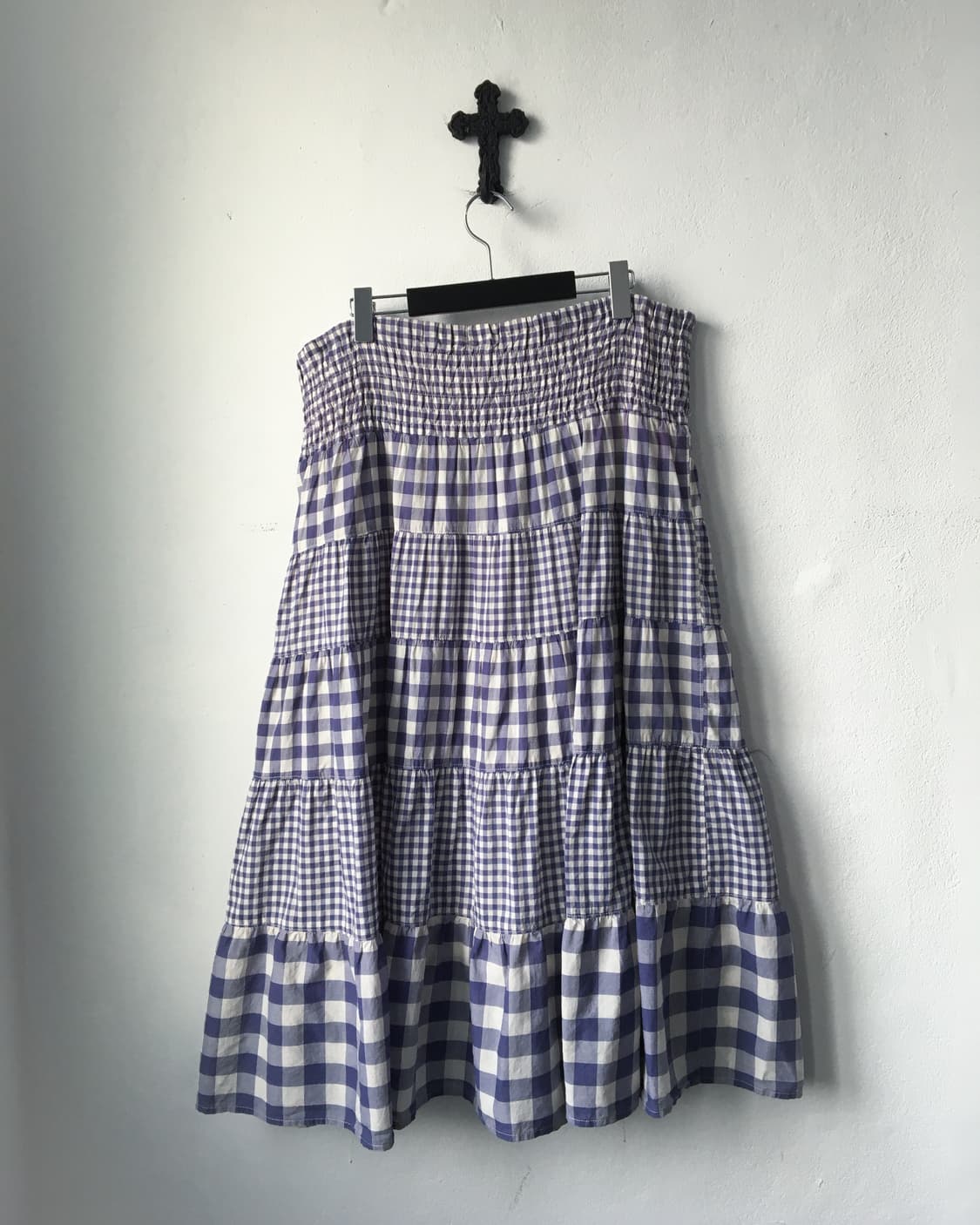 Check pattern layer skirt 상품이미지2