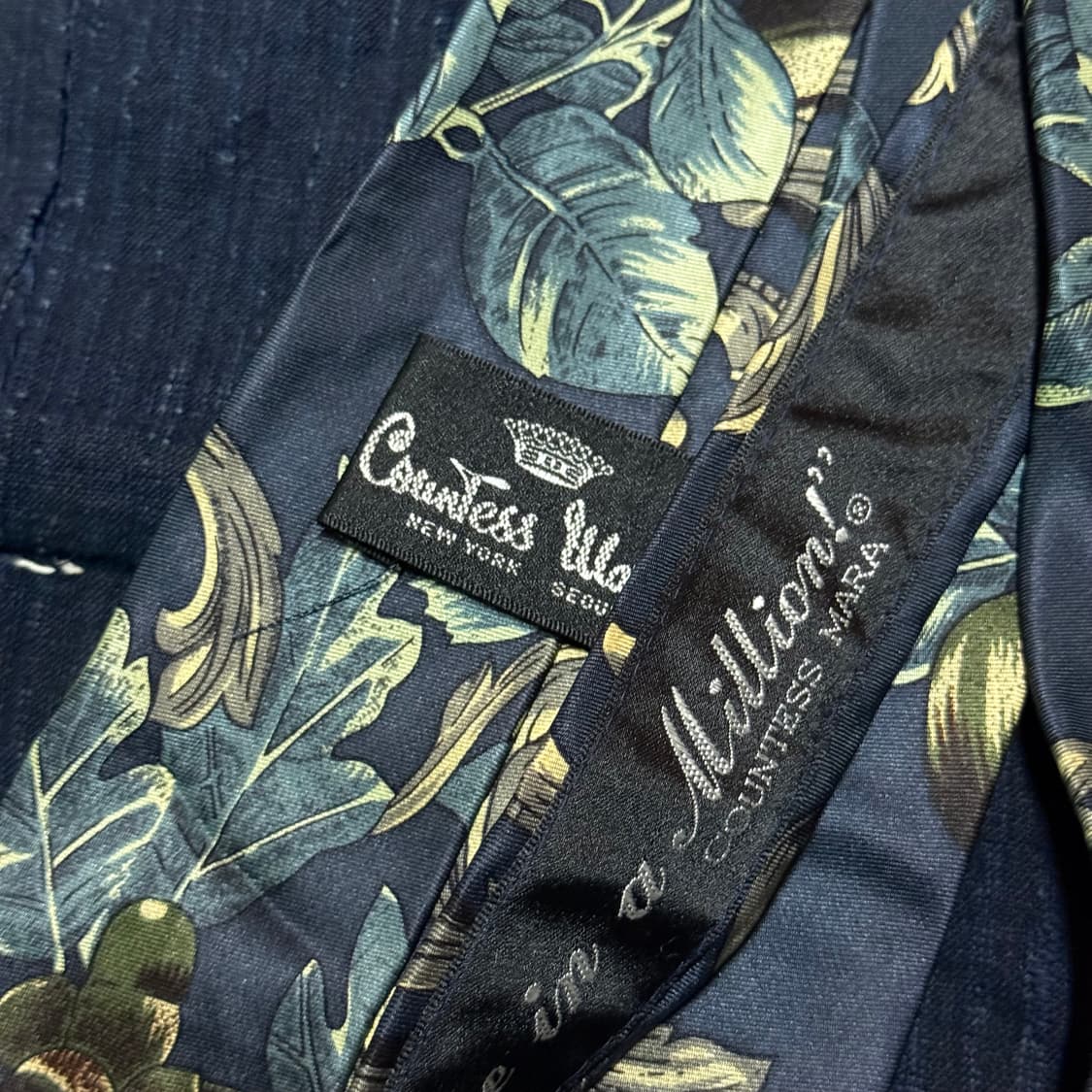 Countess Mara 플라워 패턴 실크 타이 상품이미지4