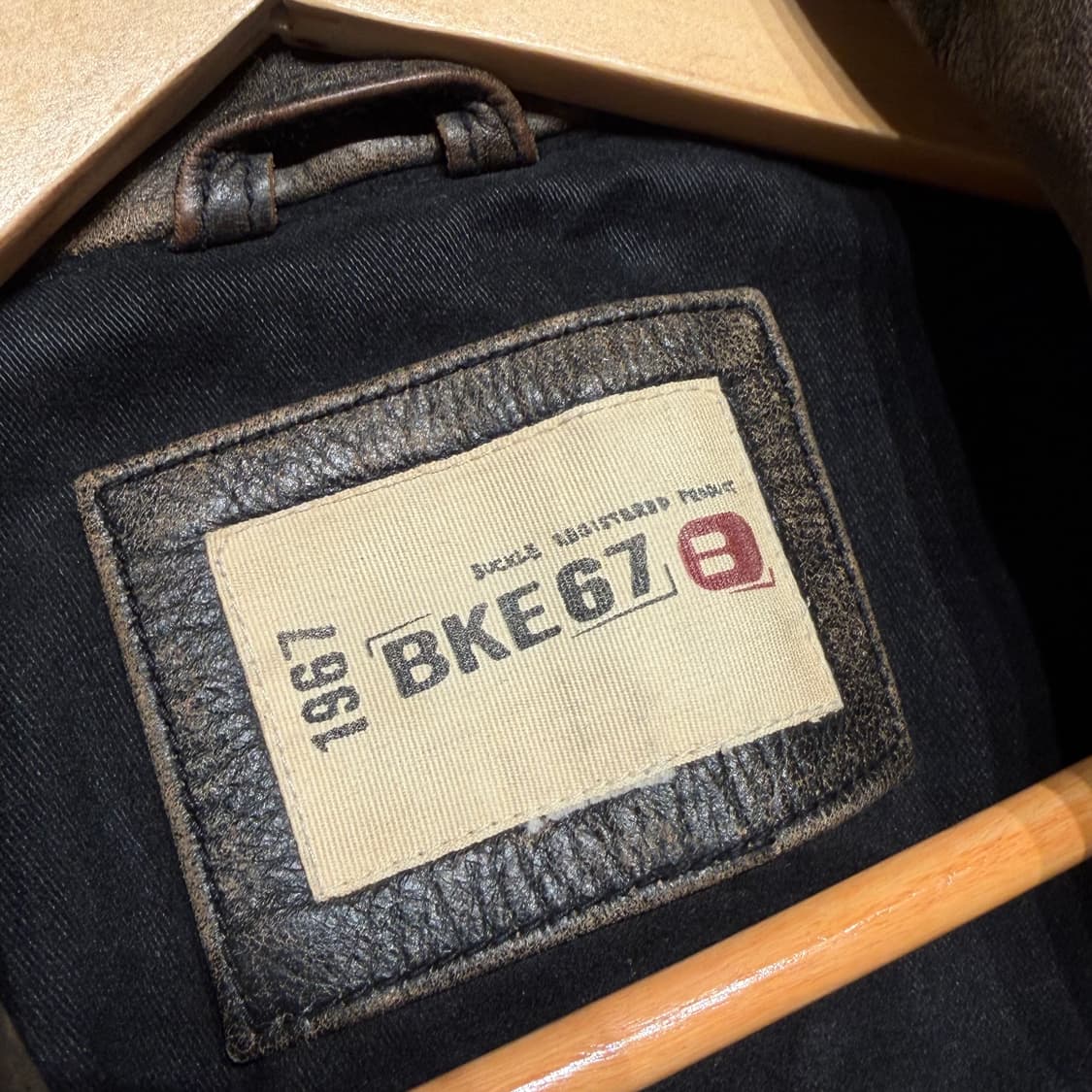 USA Buckle67 헤비 카우레더 스포츠 자켓 L 105 소가죽 상품이미지4