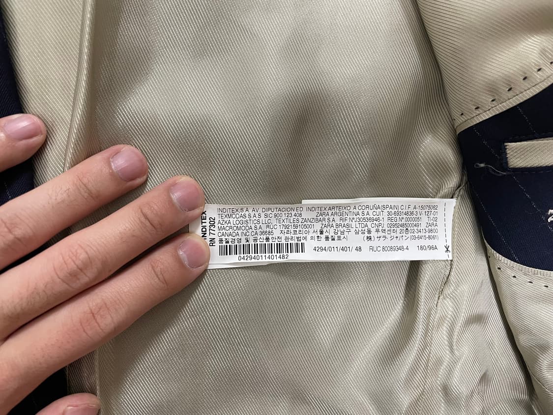 자라 컬렉션 핀스트라이프 블레이저 48 상품이미지5