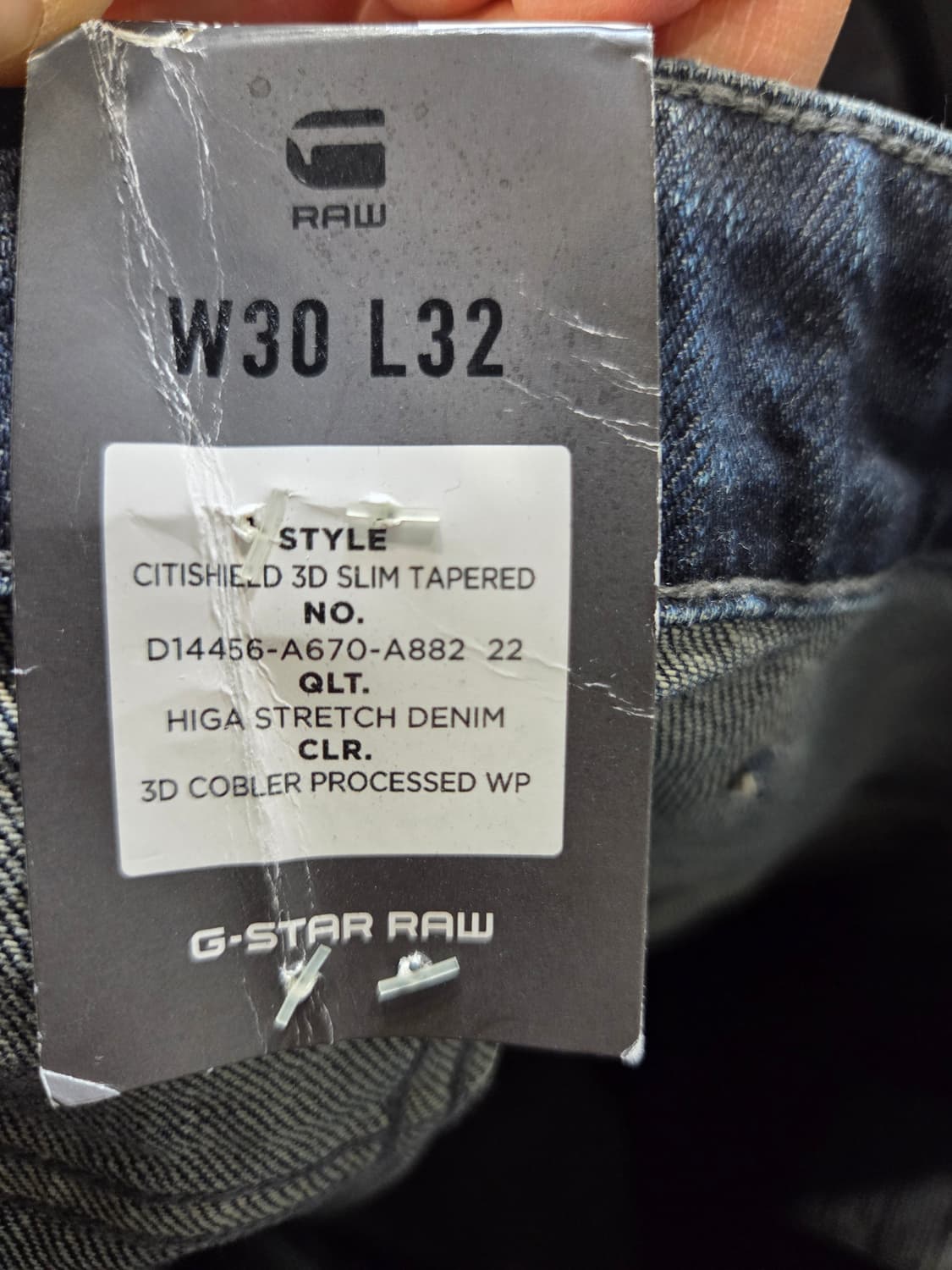 G-Star Raw 블랙 코팅 데님 팬츠(W30/L32)디피용 상품이미지8