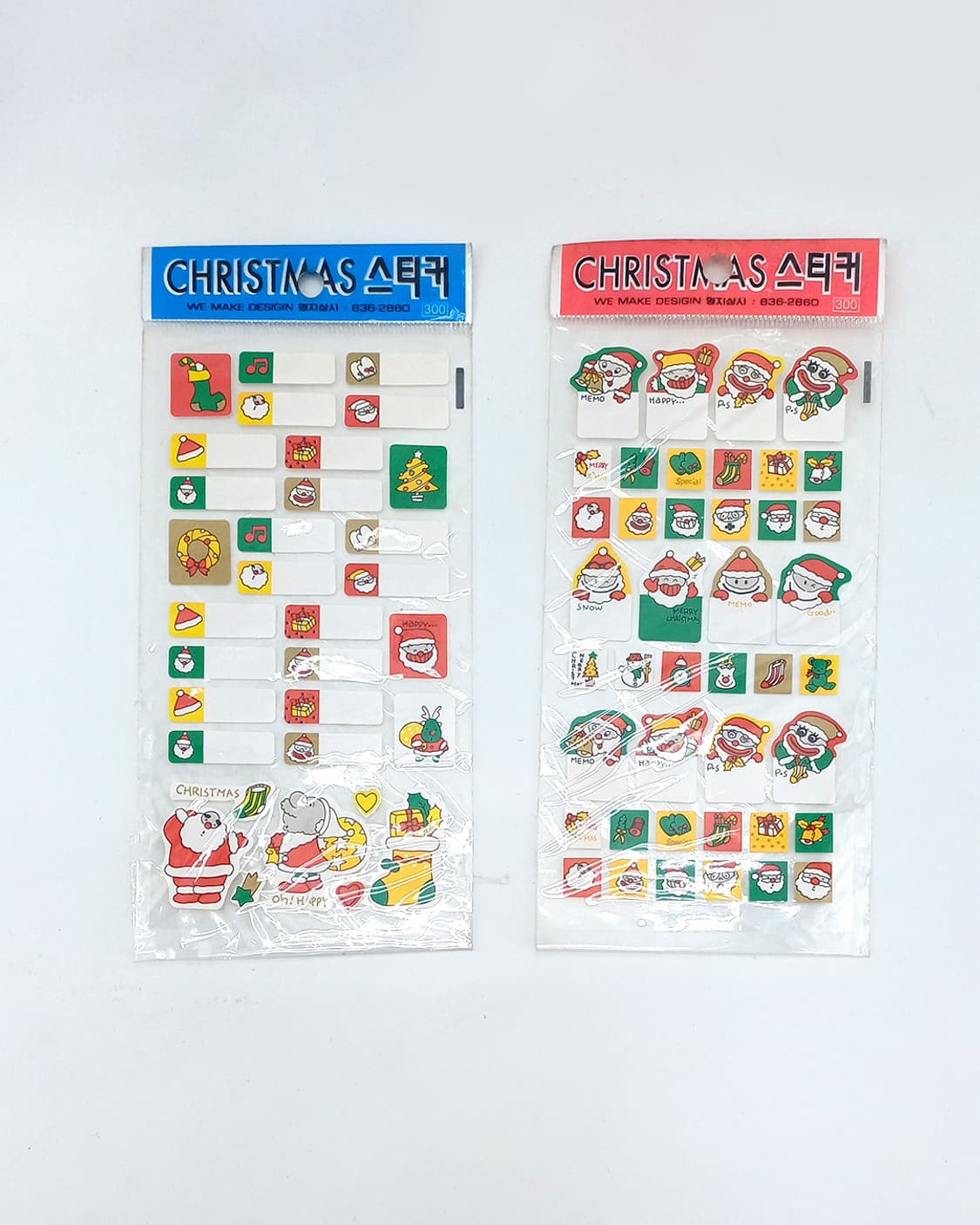 크리스마스 고전문구 산타클로스 다꾸 네임텍 스티커 상품이미지1