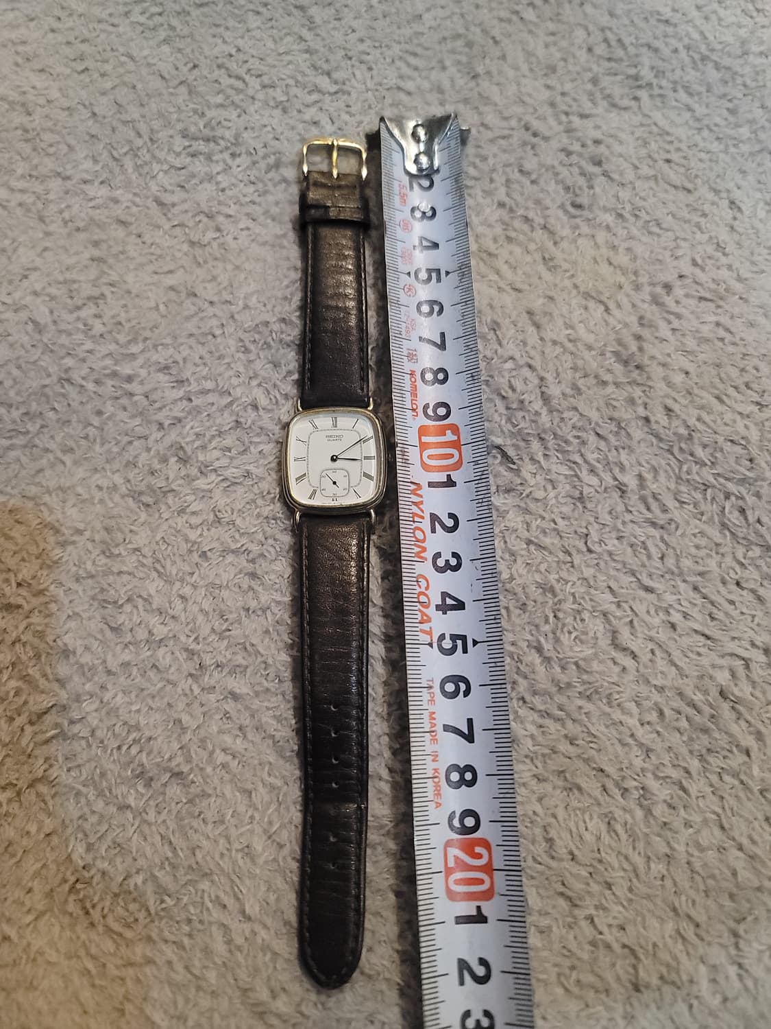 세이코 빈티지 가죽 사각 시계 상품이미지6