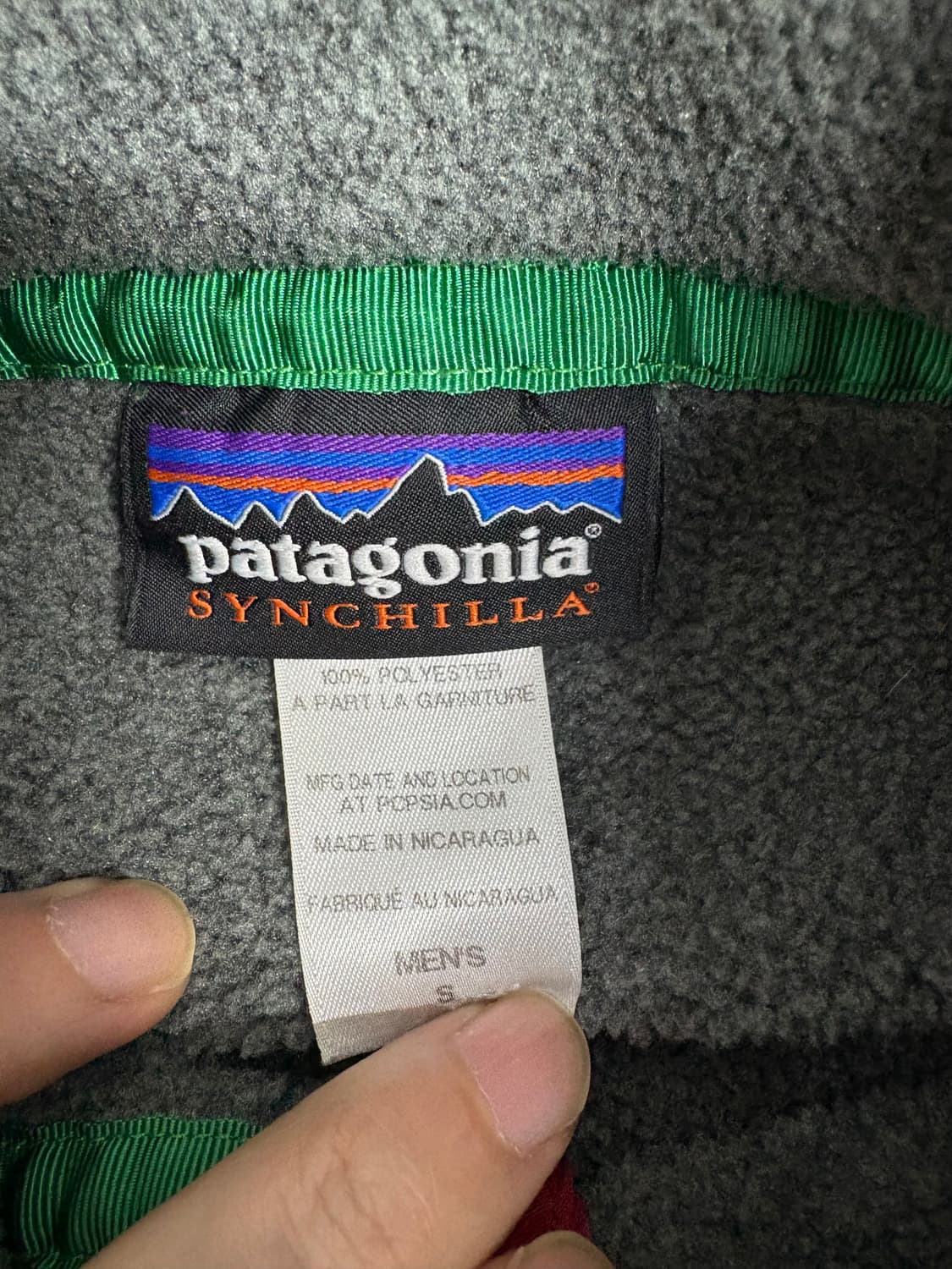 빈티지 파타고니아 신칠라 스냅티 그레이 멘즈S 상품이미지5