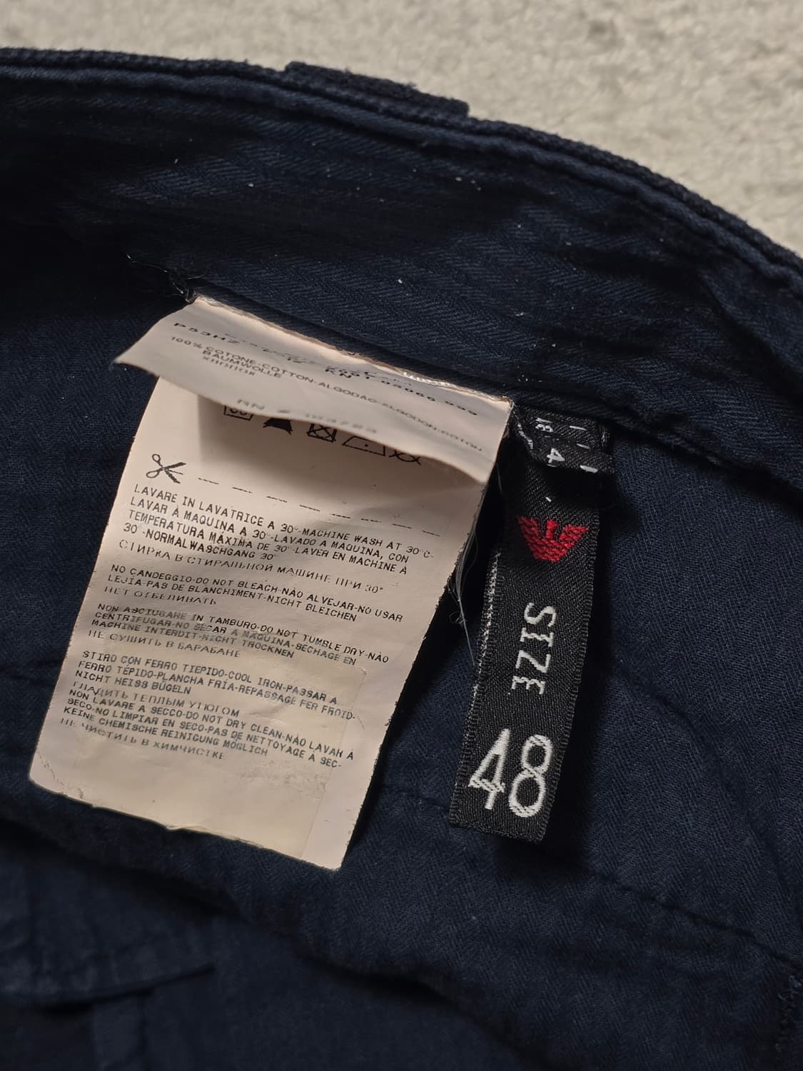 Emporio Armani 사선 집업 블랙 반바지 48사이즈 상품이미지6