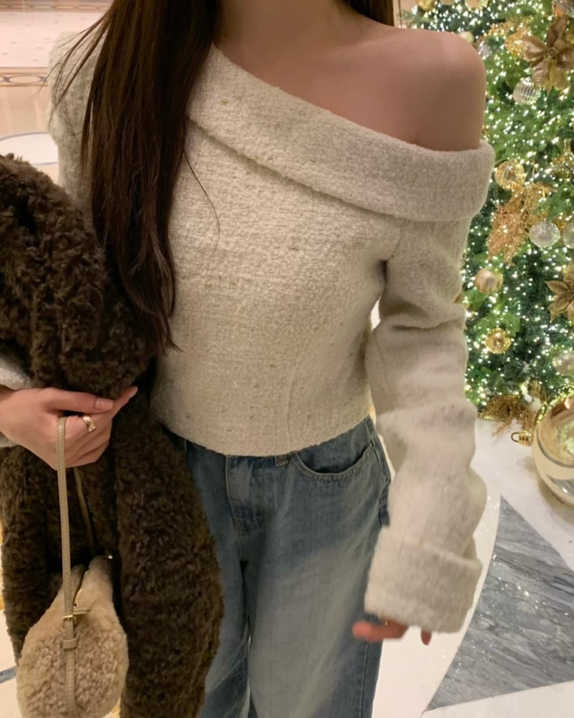 verni 베르니마켓 이브 트위드 eve tweed 블라우스 아이보리 상품이미지1