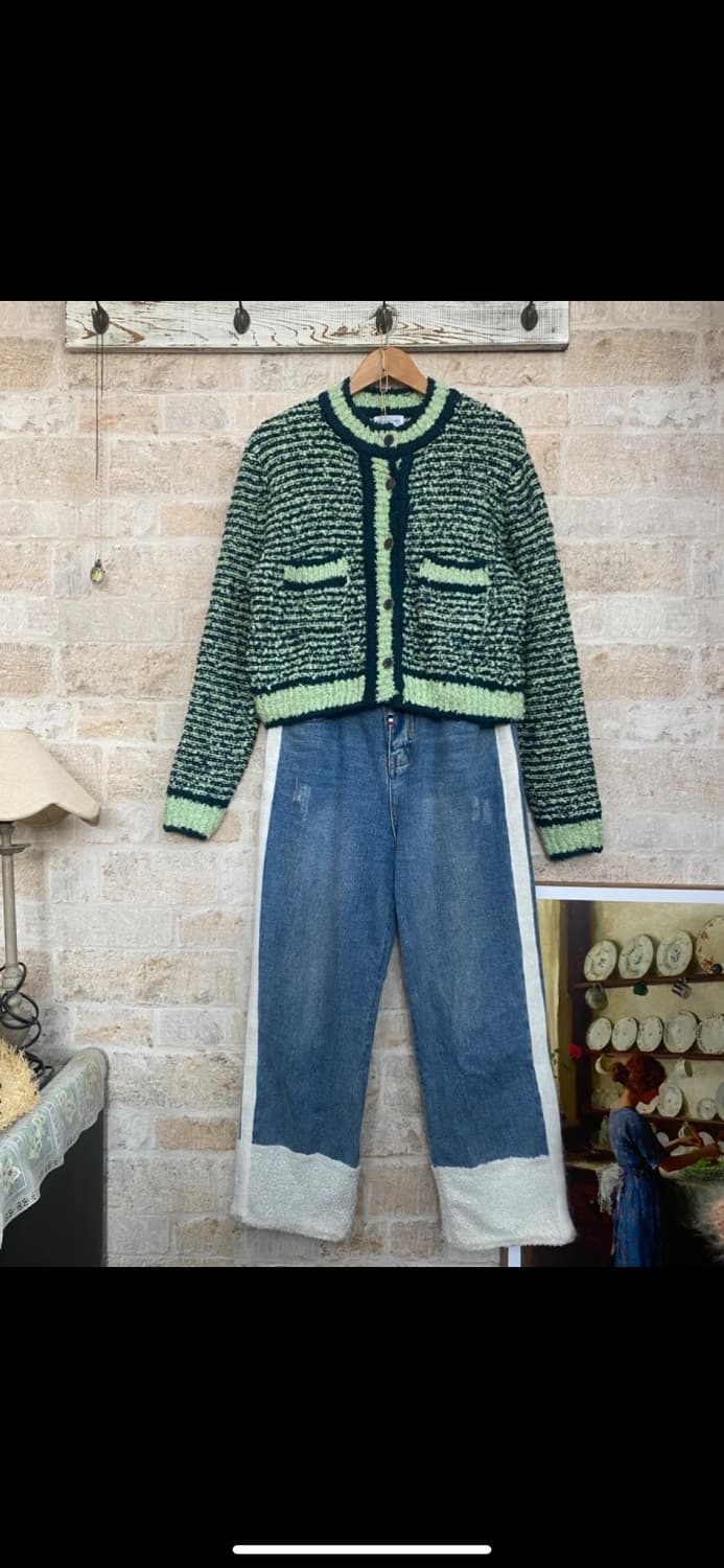 빌라버튼 트위드가디건😍 - 타임 마쥬 산드로 상품이미지1