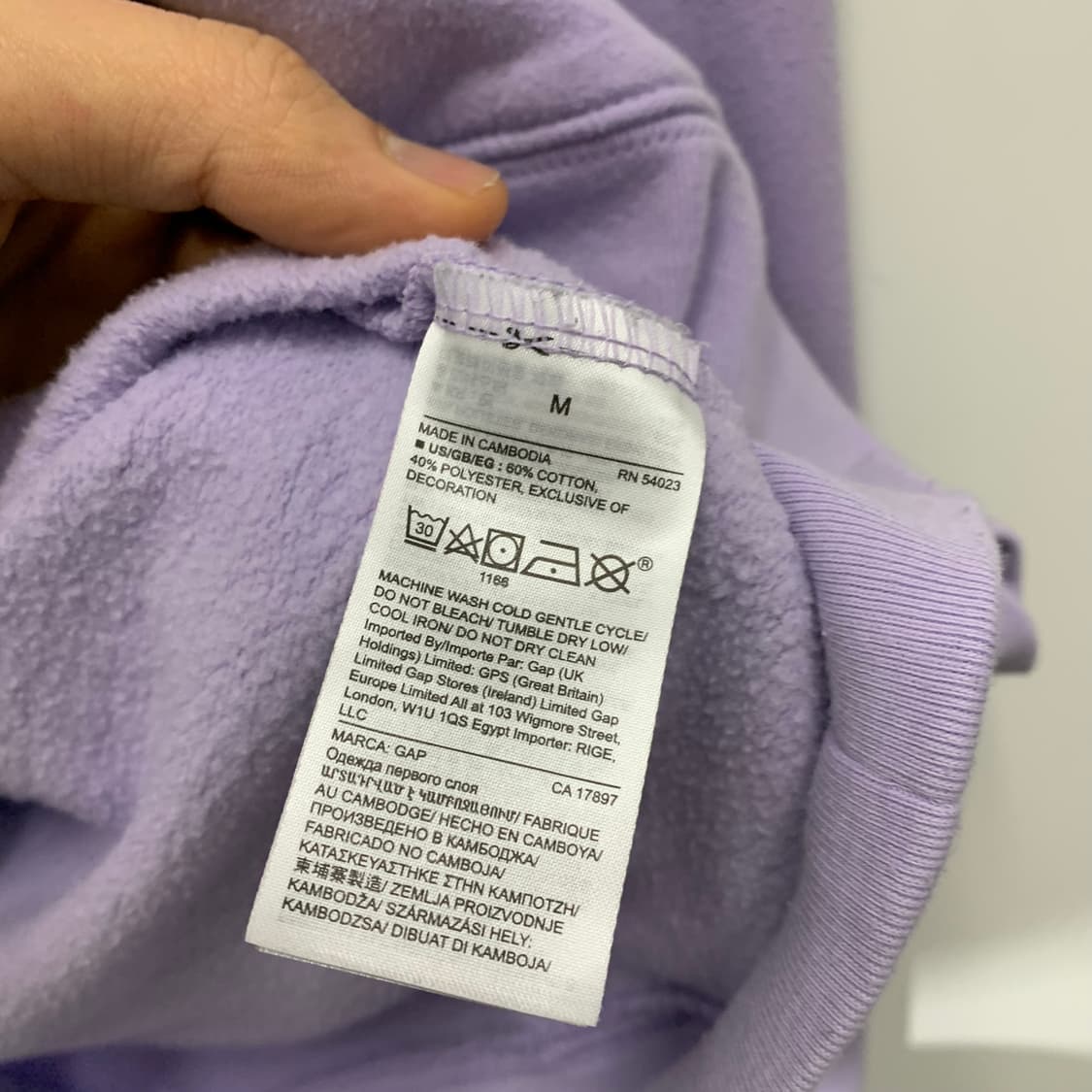 갭 우먼스 연보라 후드티 상품이미지4