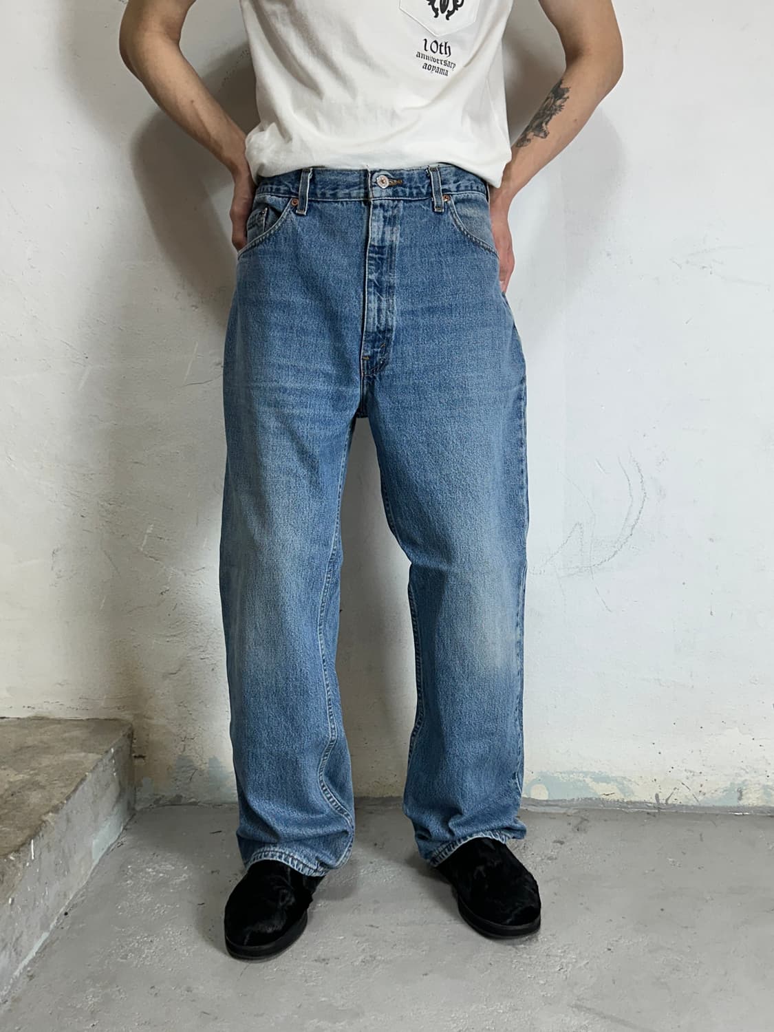90's USA Made 빈티지 리바이스 517 오렌지탭 부츠컷 플레어진 상품이미지3