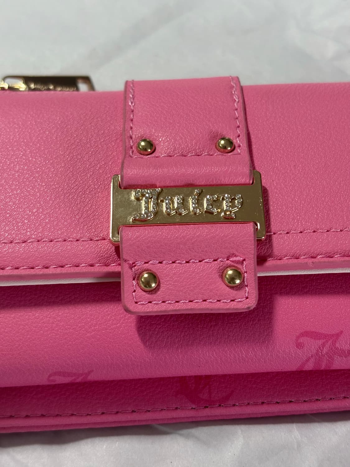 쥬시 꾸뛰르 핫핑크 갸루 골드 체인 지갑 상품이미지5