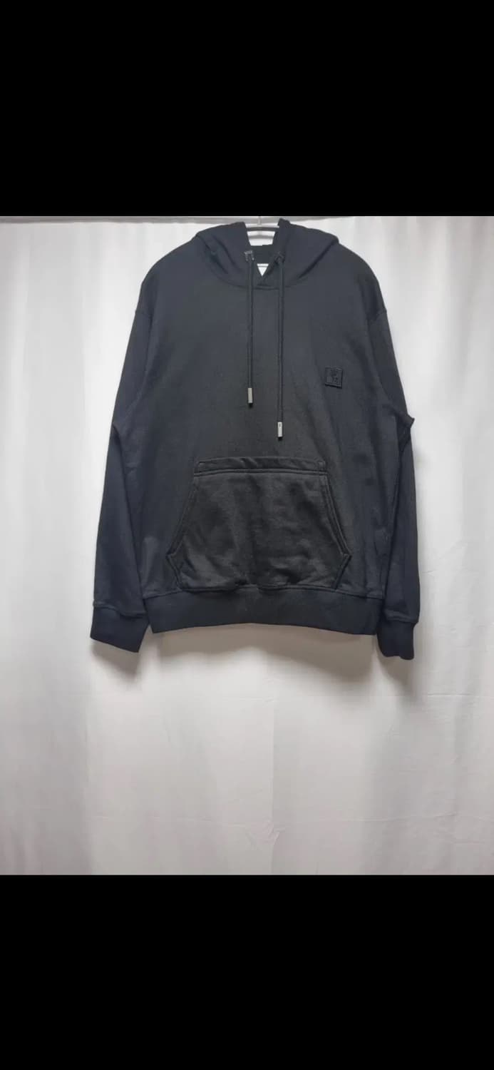 우영미 그라데이션 엠보싱 백로고 후드티 상품이미지1