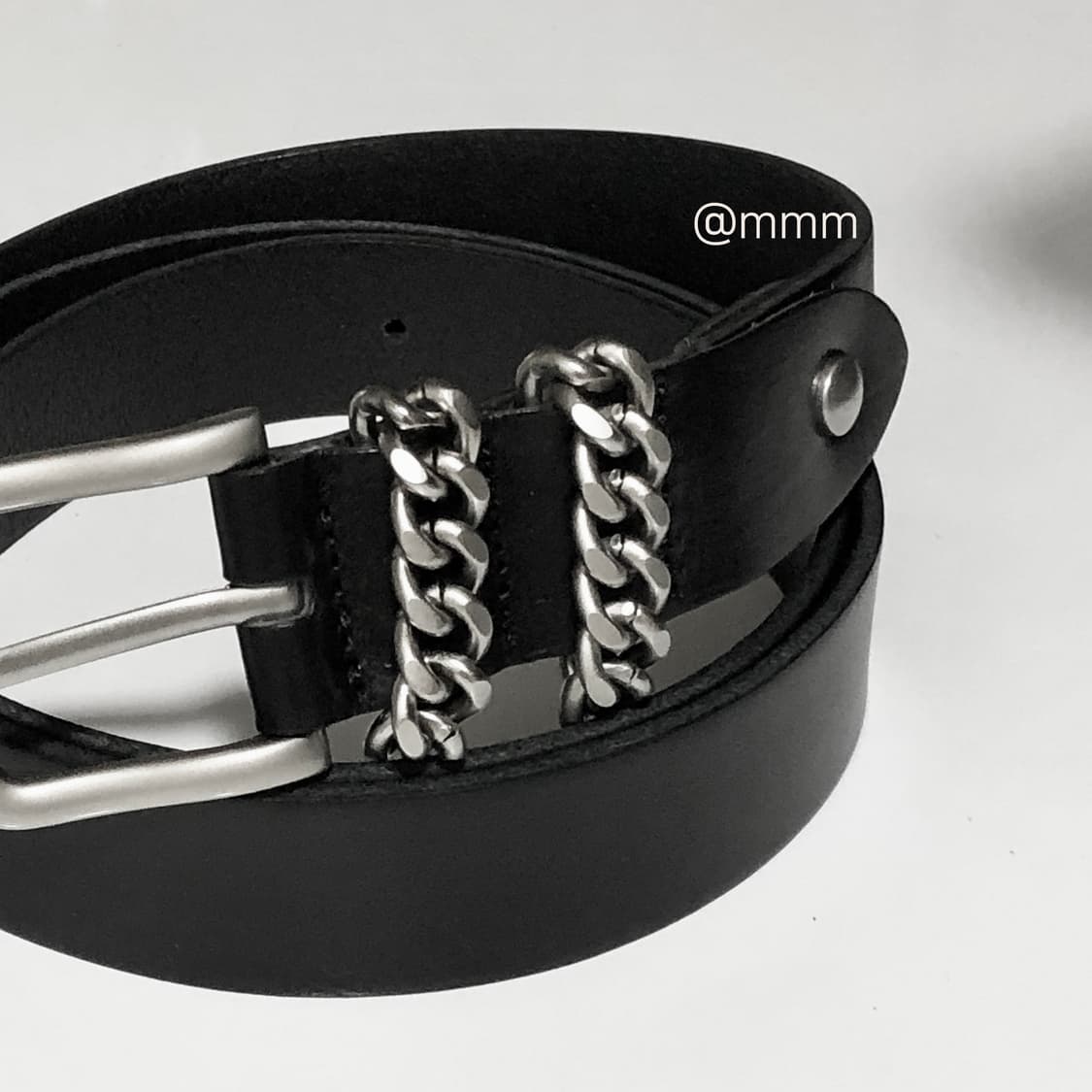 [Unisex] 투 체인 로랑 가죽벨트 상품이미지8