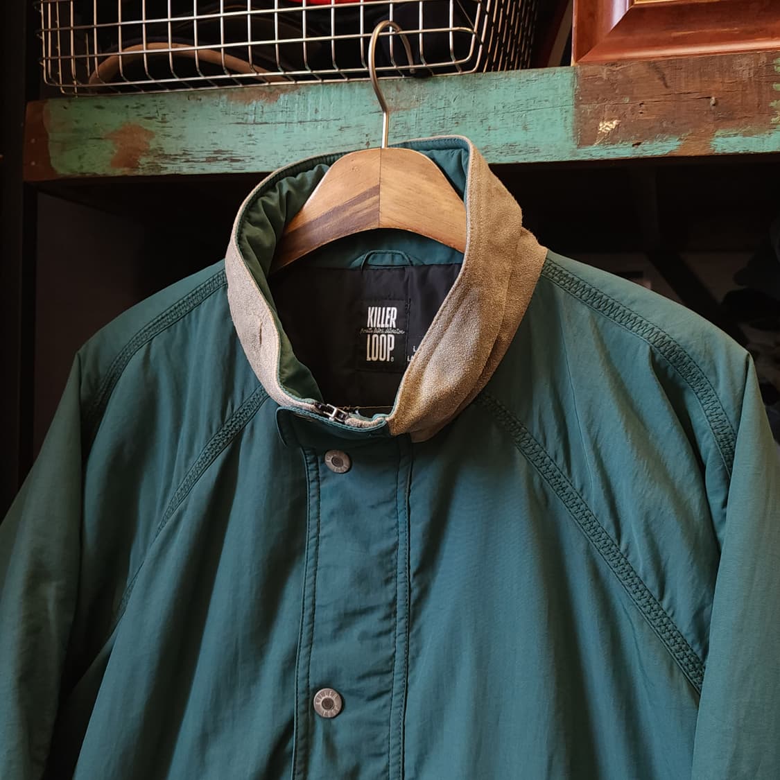 90s 킬러루프 아노락 자켓 소가죽 트리밍 풀오버 스노우보드 자켓 L 상품이미지4