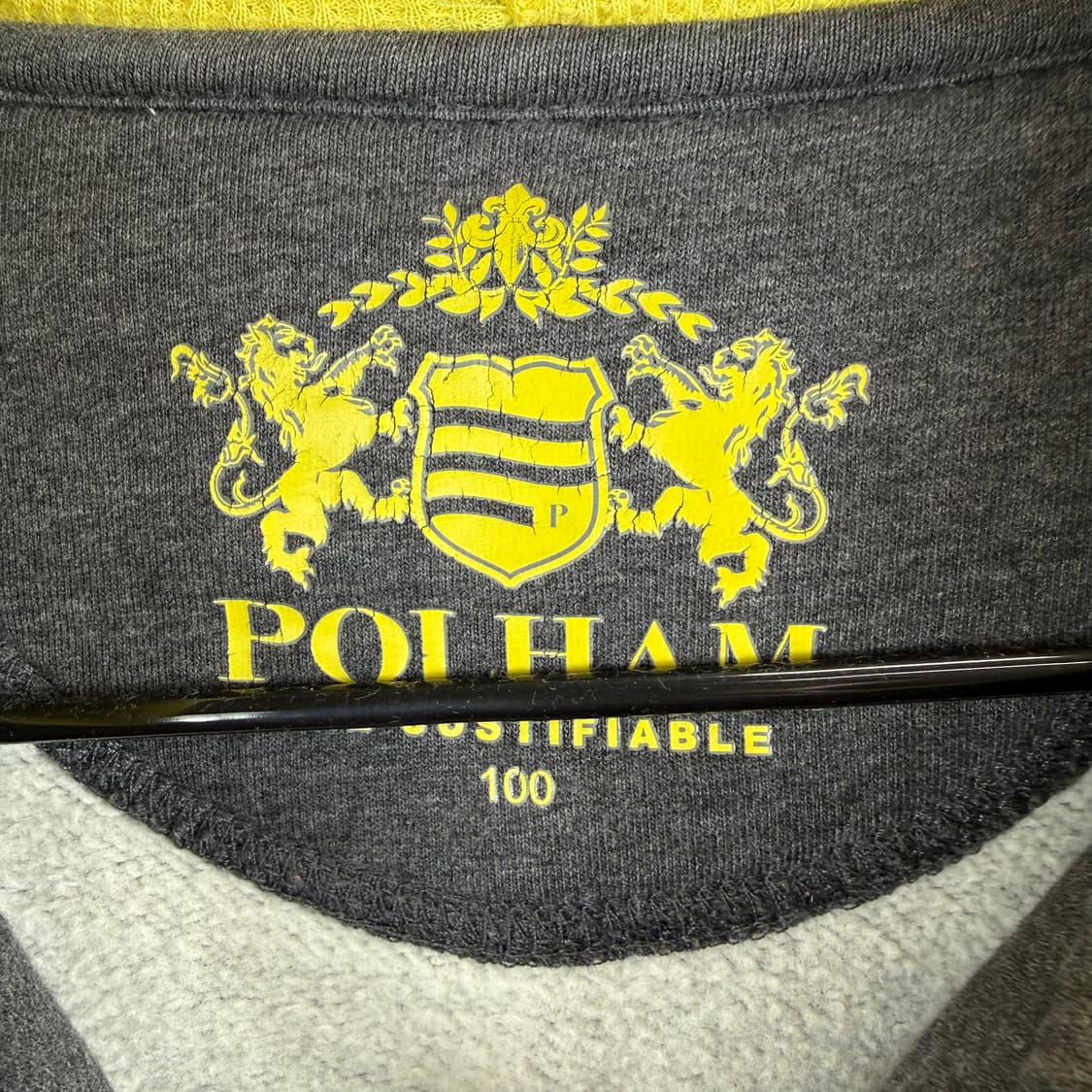 (100) 폴햄 올드스쿨 후드집업 차콜 상품이미지3