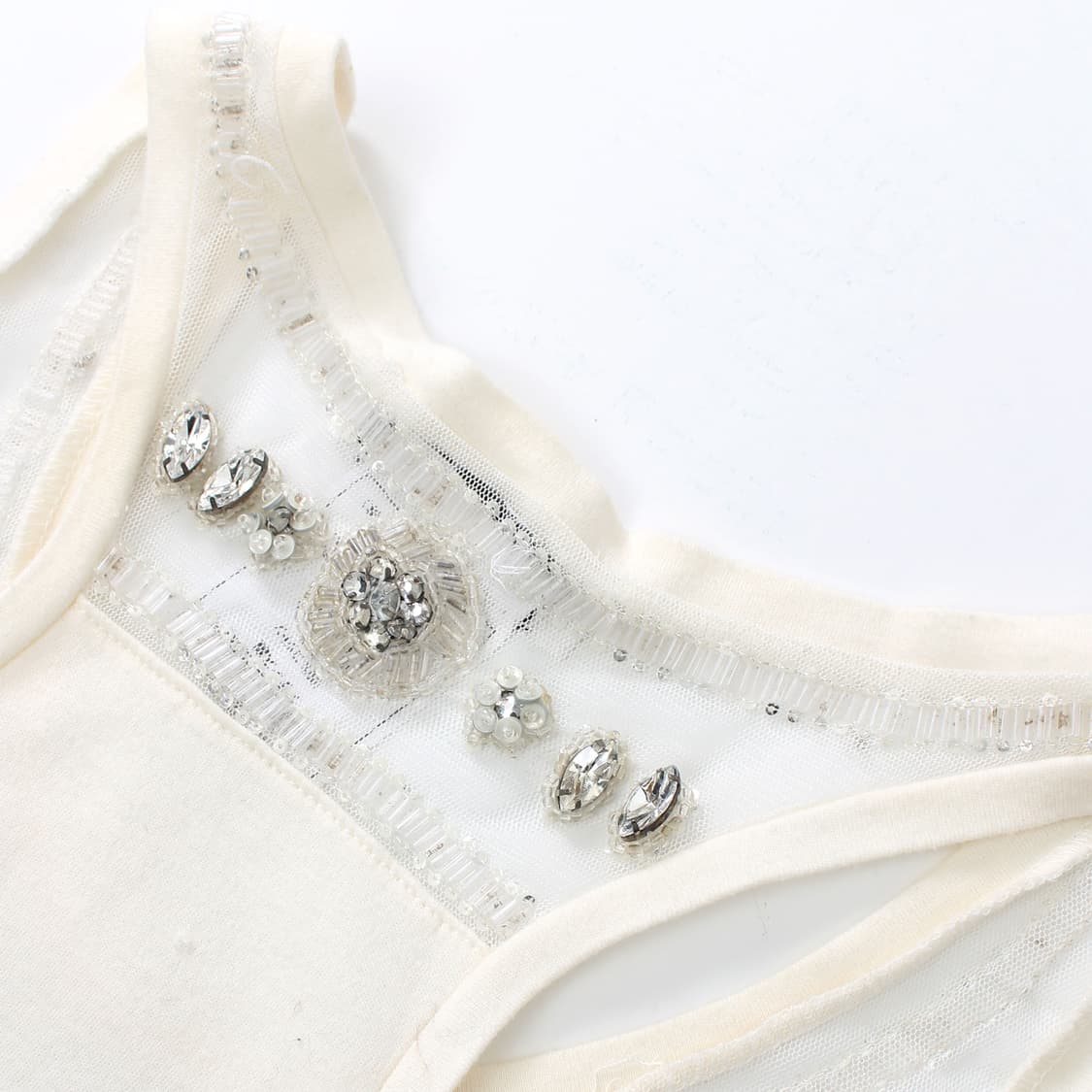 디올 Dior 빈티지 비즈 장식 자수 슬리브리스 나시 티셔츠 상품이미지6