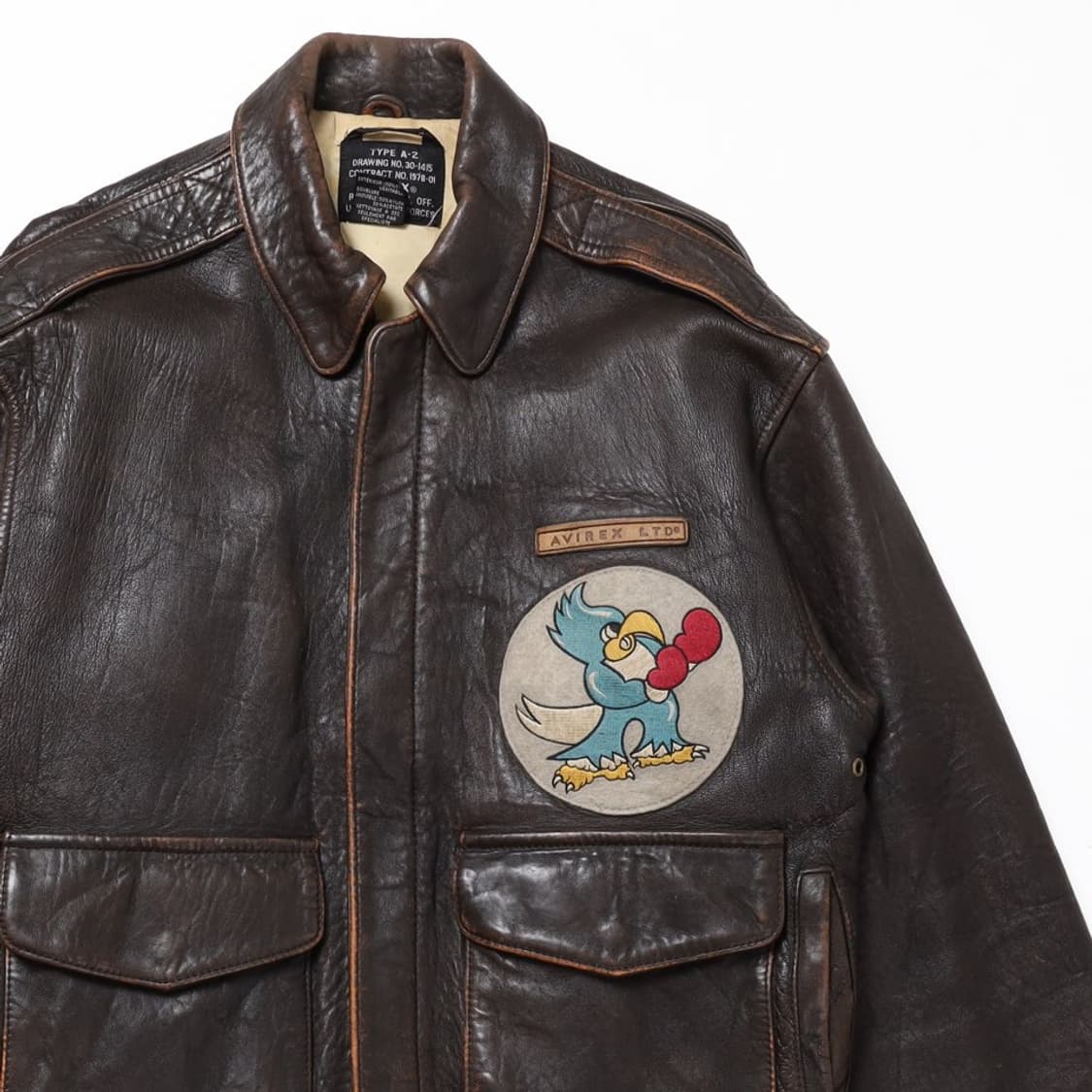 80's AVIREX Eagle Sqdn A-2 Flight Jacket 상품이미지3