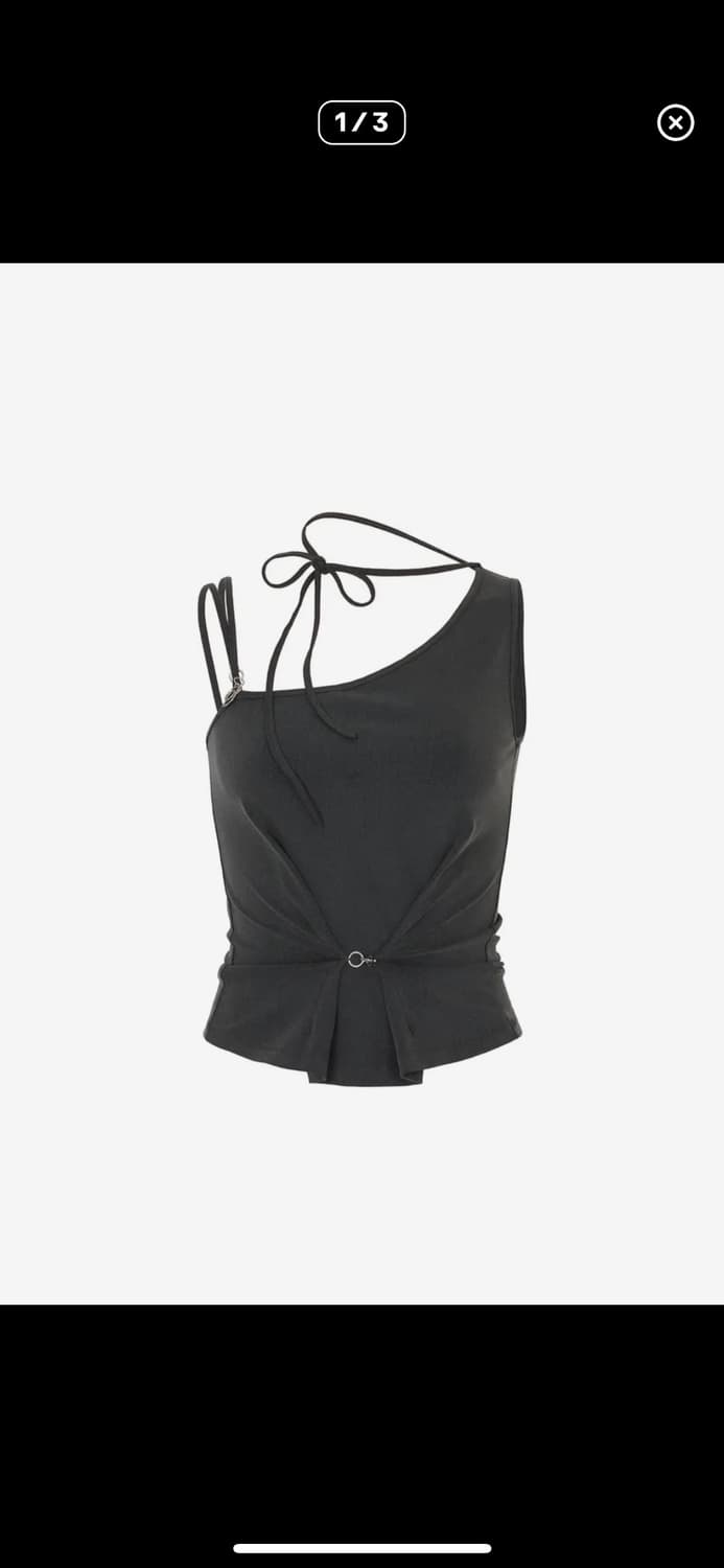 Painorpleasure RUBY HOOK TOP 차콜 상품이미지1