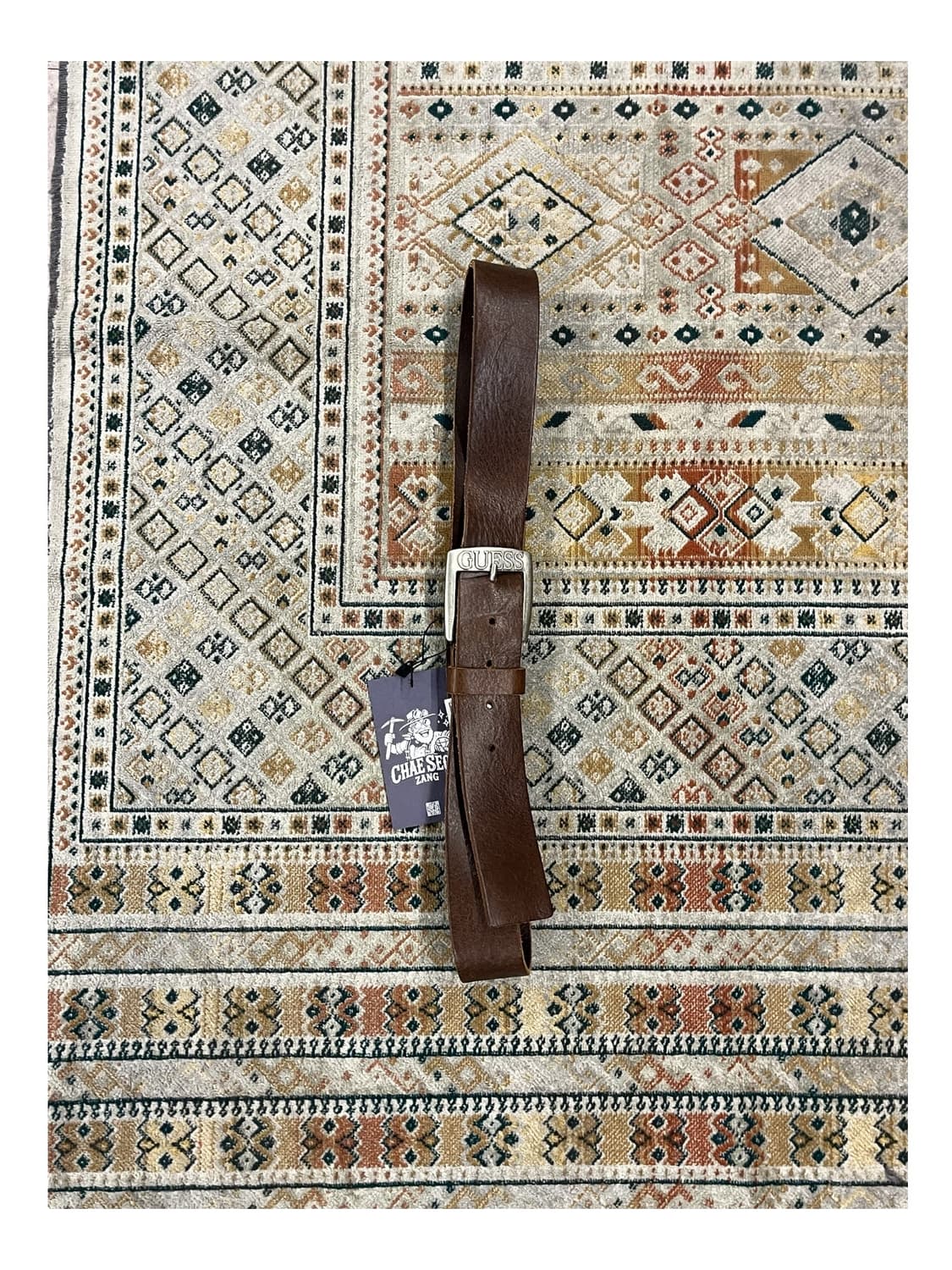 게스 소가죽 레더 벨트 브라운 #csz3028 상품이미지1