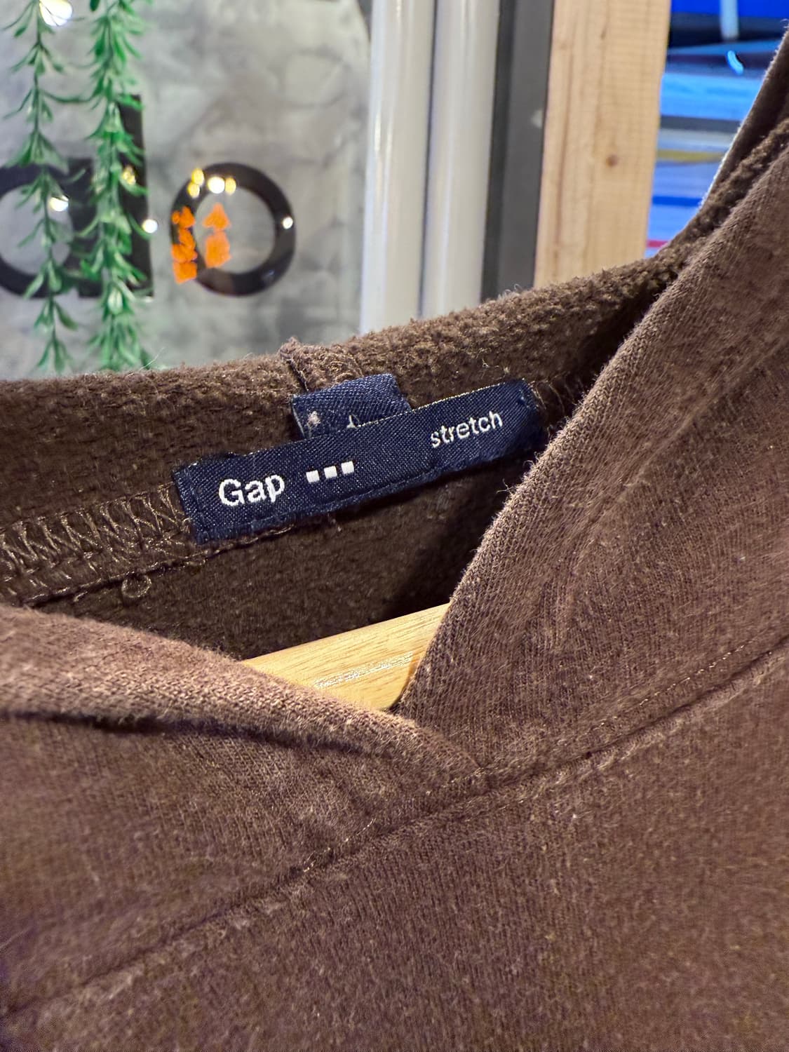 갭 초코 크롭 후드티 상품이미지2