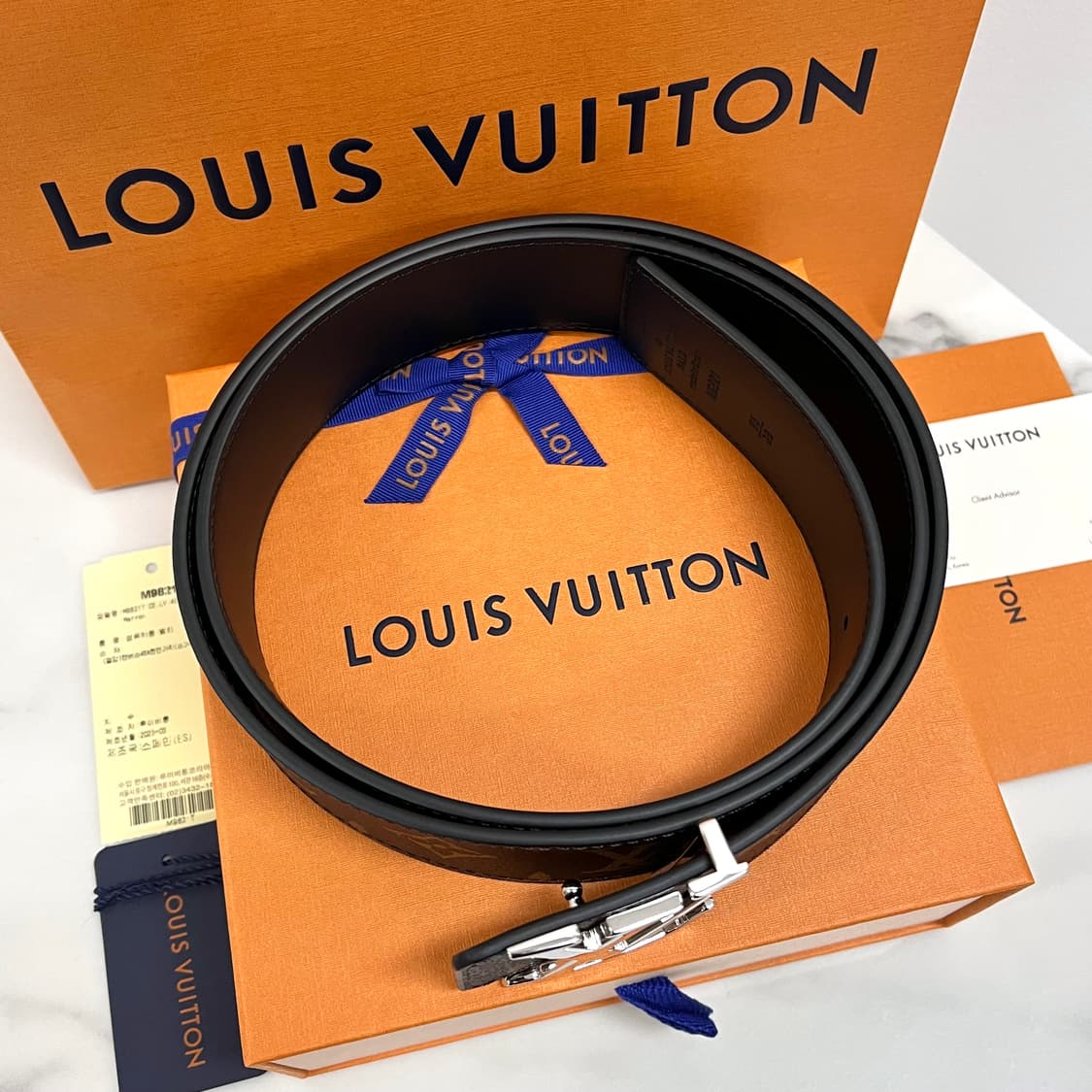 [새상품] 루이비통 LV 이니셜 리버서블 모노그램 벨트 상품이미지4