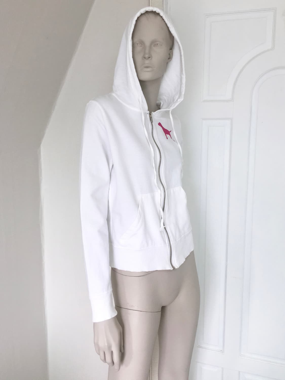 Pink Bold Number Patch Zip Hoodie 상품이미지3