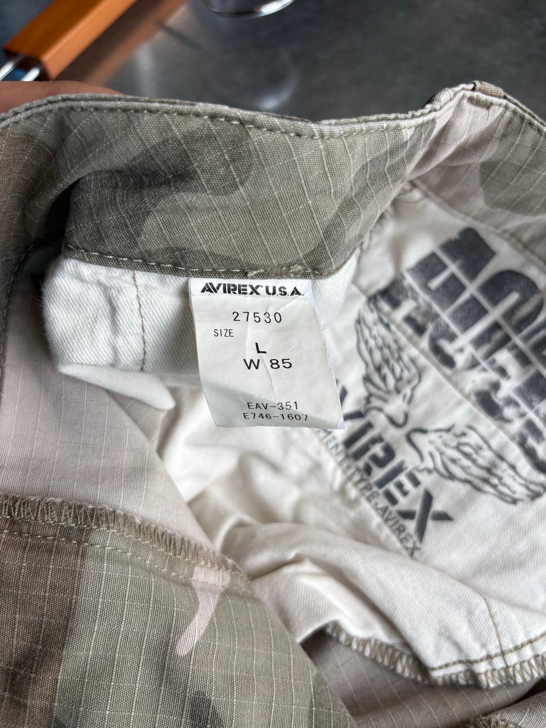 아비렉스 카모플라쥬 립스탑 팬츠 상품이미지7