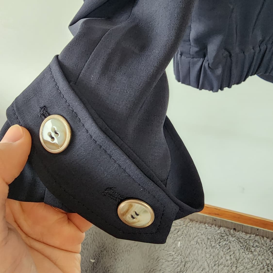 유돈초이 더블 버튼 자켓 네이비 상품이미지5