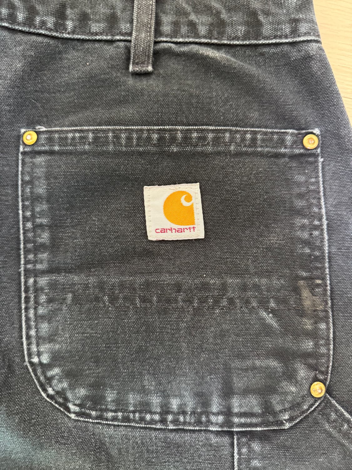 칼하트 더블니 팬츠 블랙 34/32 (B01) 상품이미지3