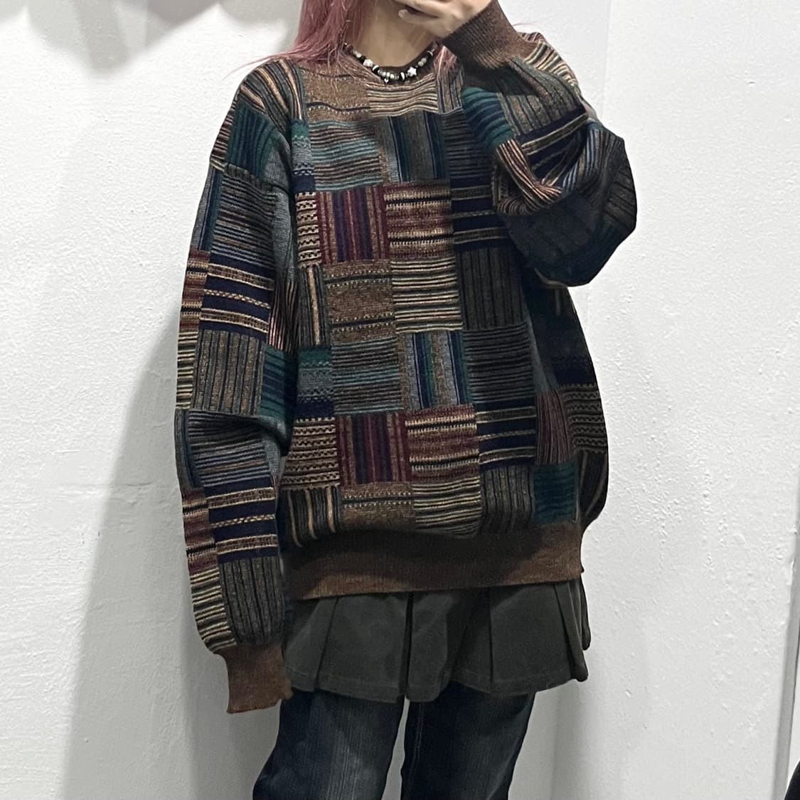 울 에스닉 니트 상품이미지1