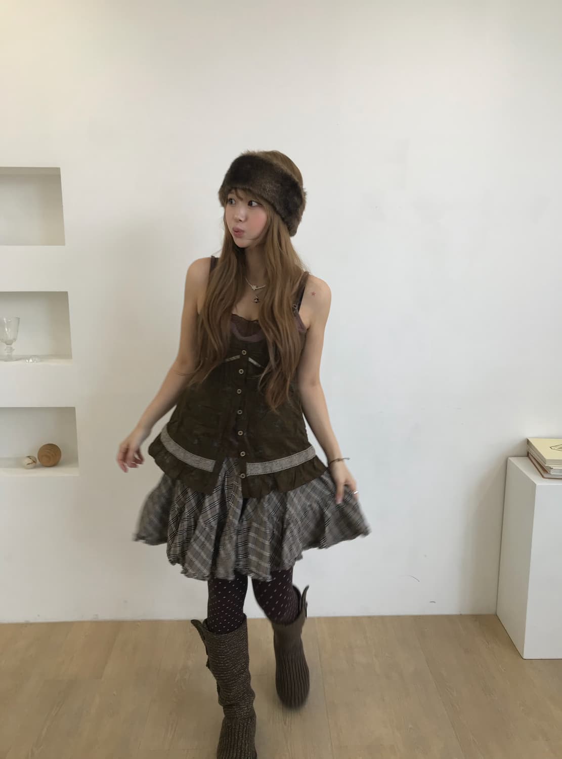 버버리 모카무스 브라운 모리걸 하구미 코디세트 상품이미지5