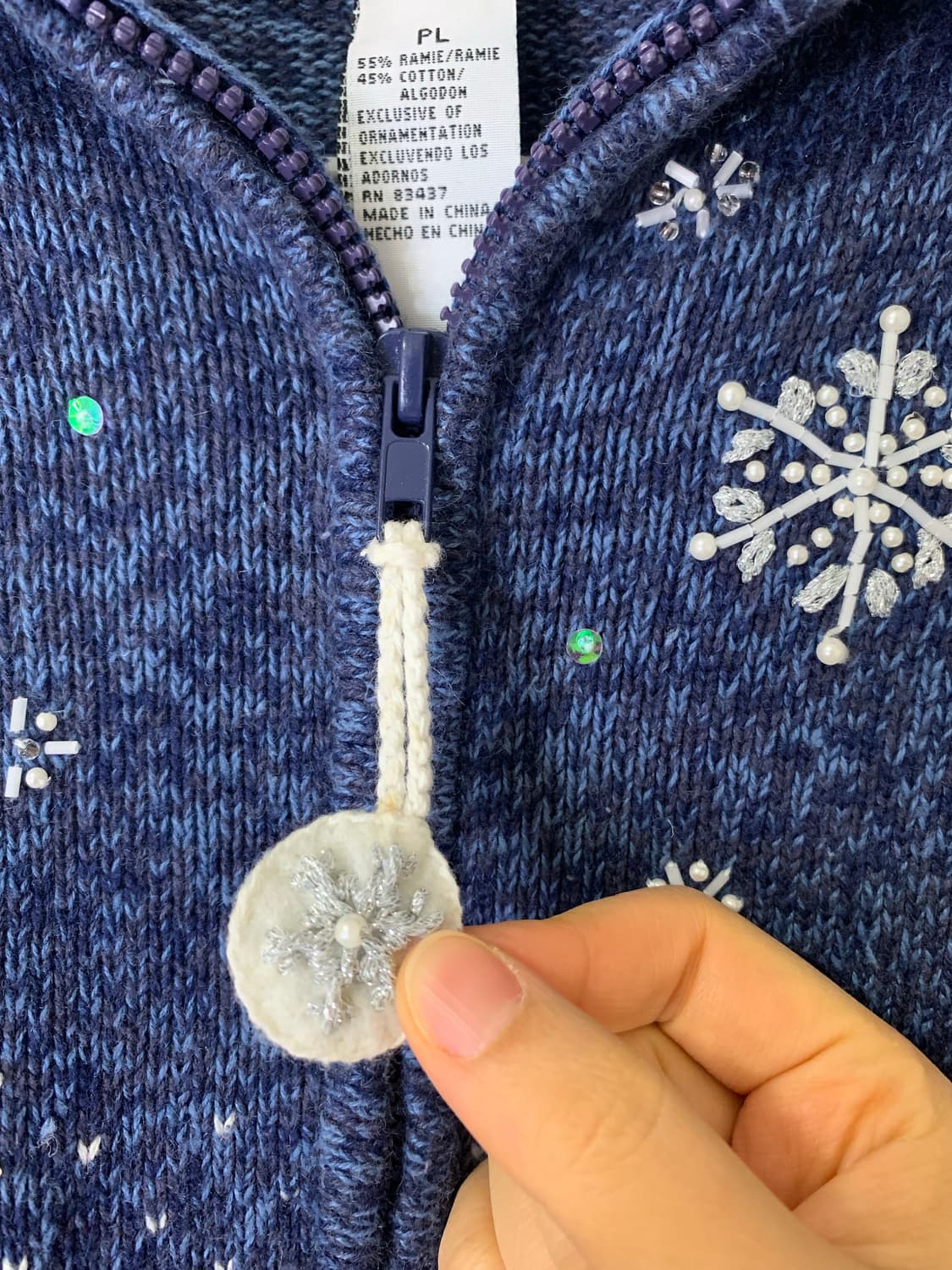 Tiara 티아라 크리스마스 눈꽃 가디건 상품이미지5