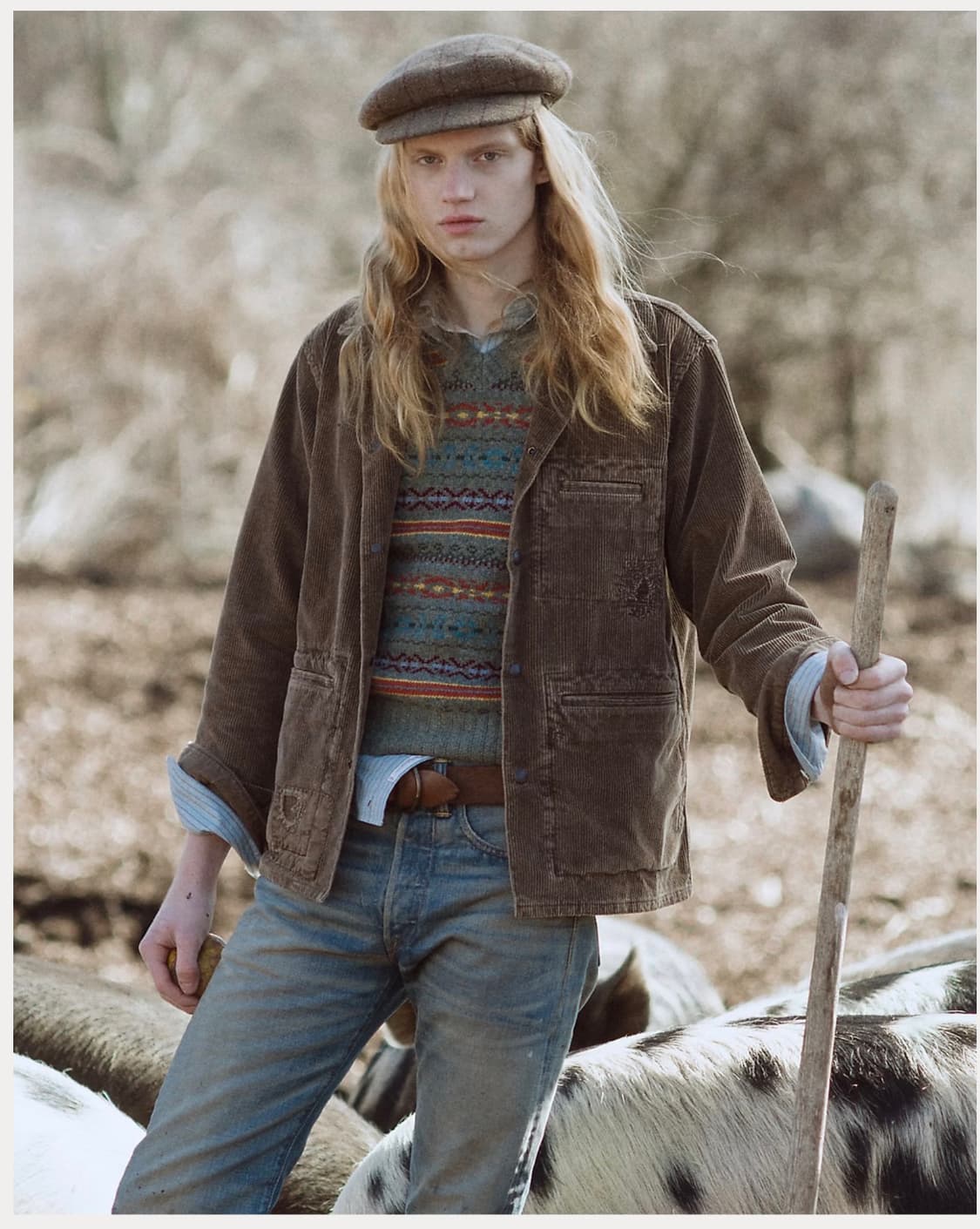 Rrl 더블알엘 리페어 코듀로이 오버셔츠 상품이미지3