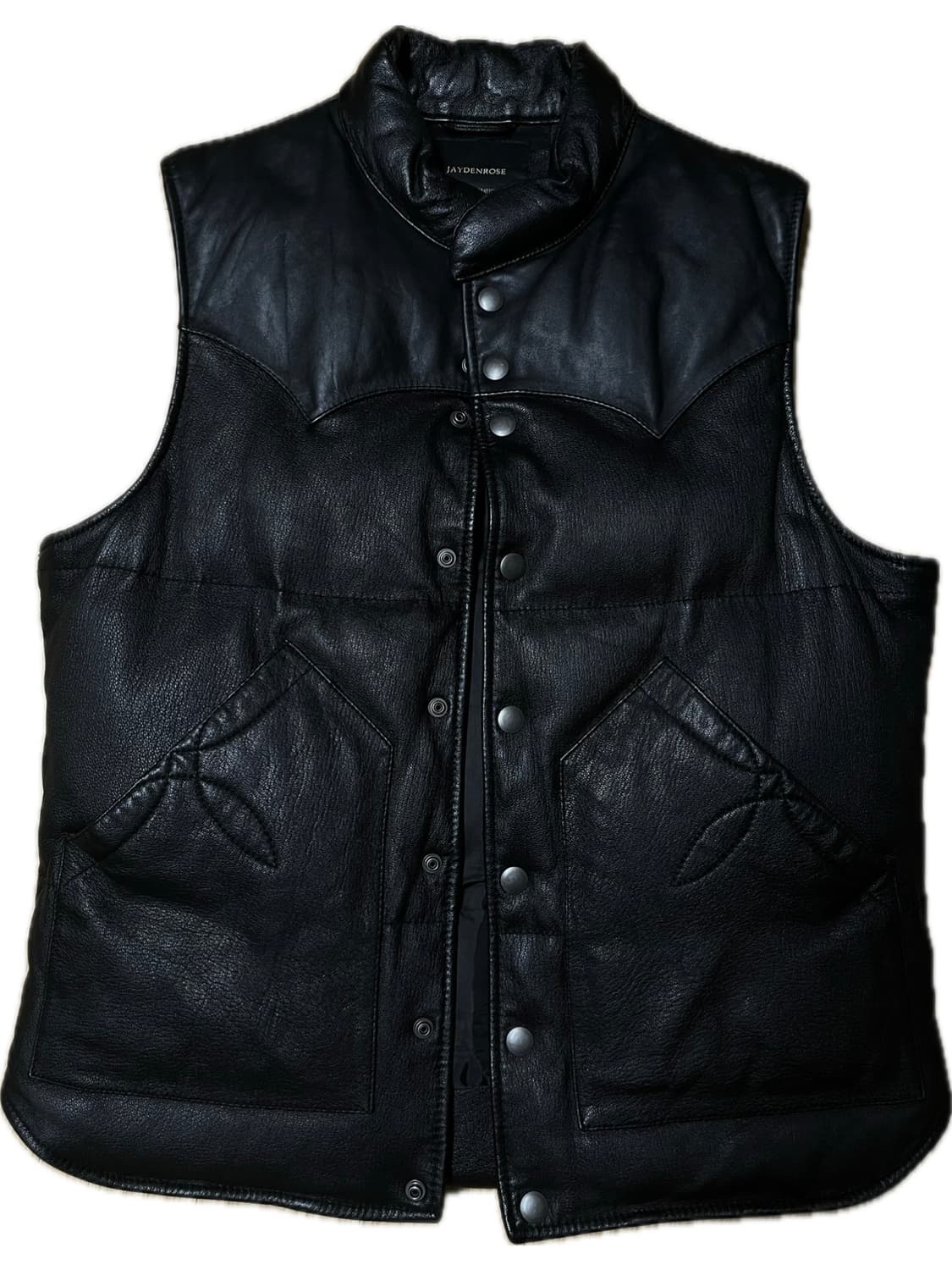 jaydenrose 레더 조끼 패딩 상품이미지1