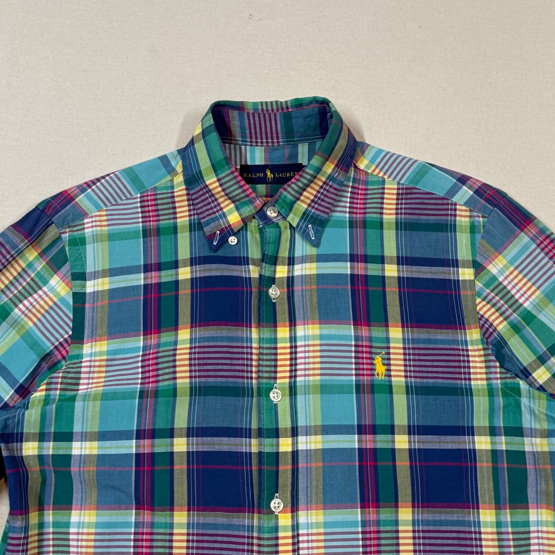 S) 폴로 랄프로렌 클래식핏 체크 반팔 셔츠 상품이미지3