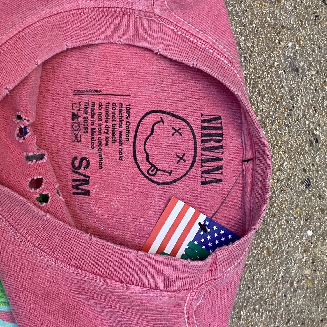 레어) 미국 빈티지 너바나 정식 굿즈 반팔티 상품이미지5