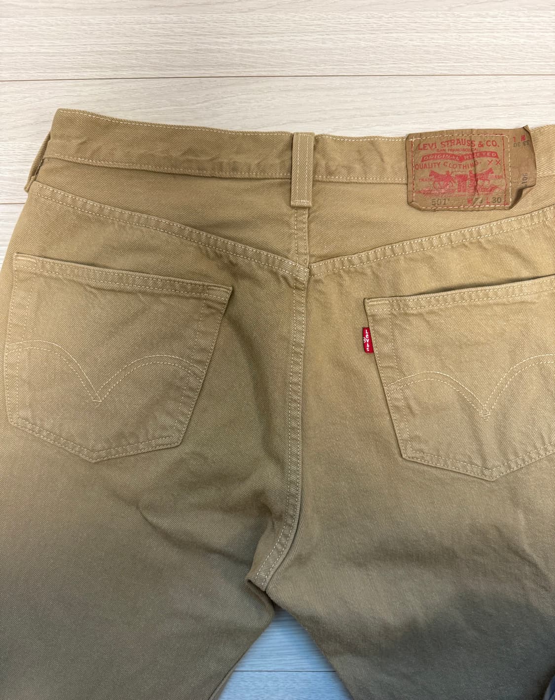 리바이스 501 브라운 데님 팬츠 31 상품이미지4