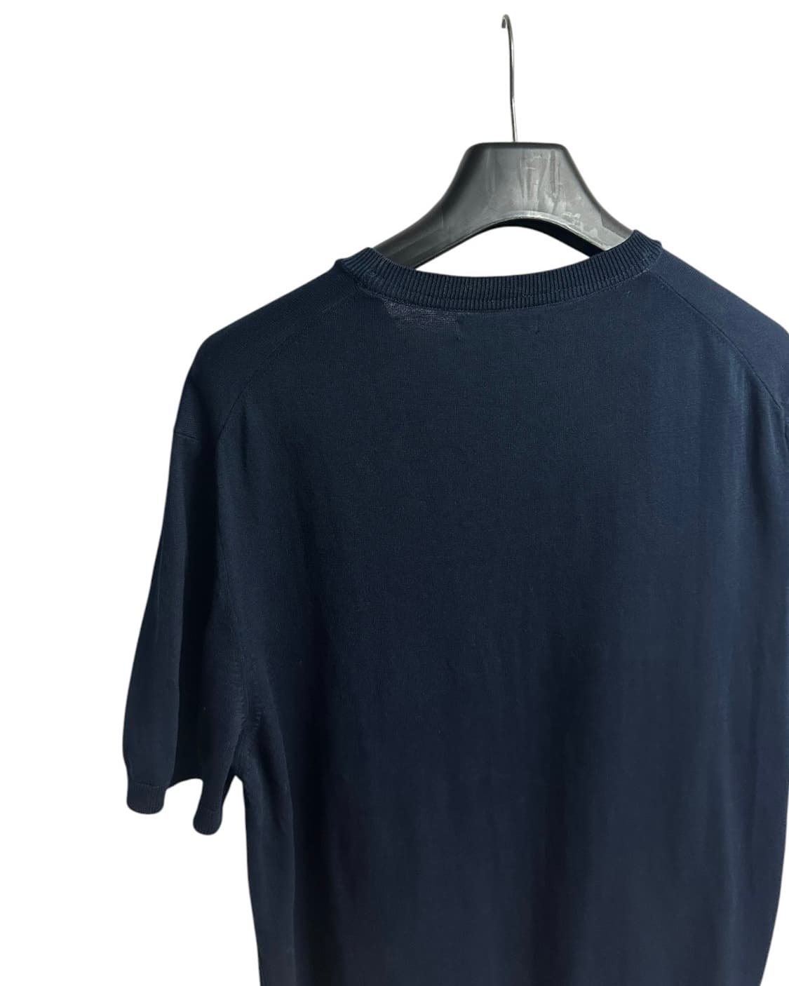자라(zara) 레귤러핏 네이비 코튼 반팔 니트 L size 상품이미지3