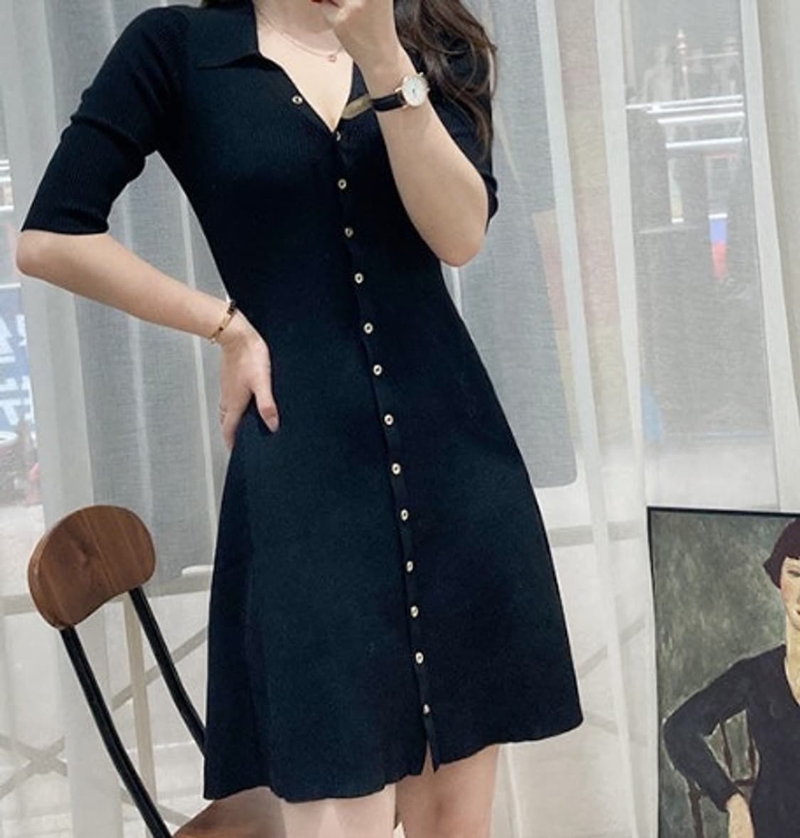 Maje 마쥬 버튼다운 니트원피스 상품이미지4