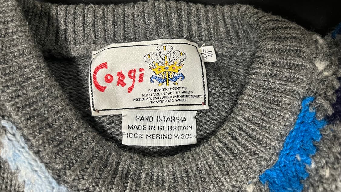 Corgi 핸드메이드 아가일 니트 상품이미지3
