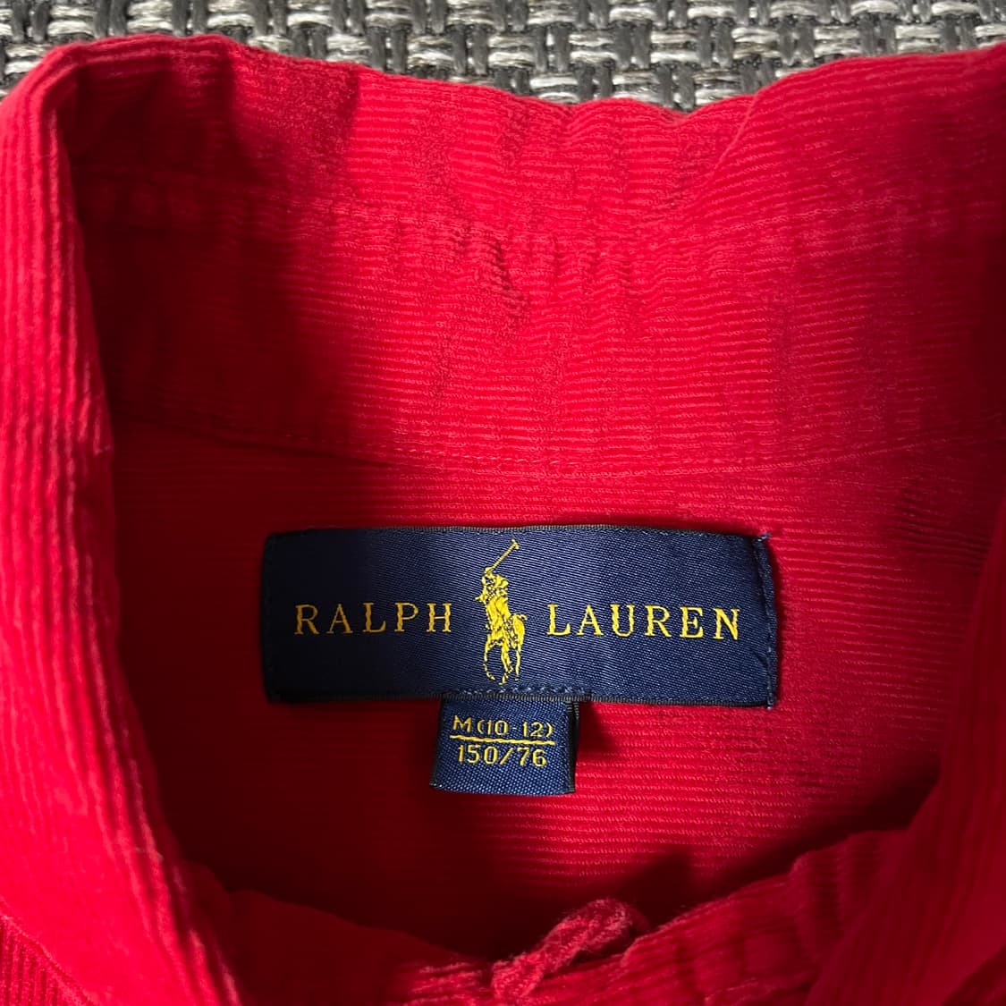 폴로랄프로렌 키즈 레드 코듀로이 긴팔 니트 M(10-12) 상품이미지4