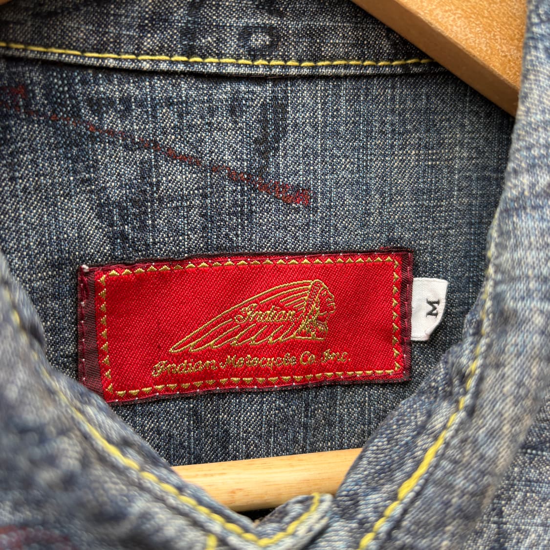 Indian Motercycles 인디언 모터사이클 웨스턴 데님 셔츠 상품이미지3