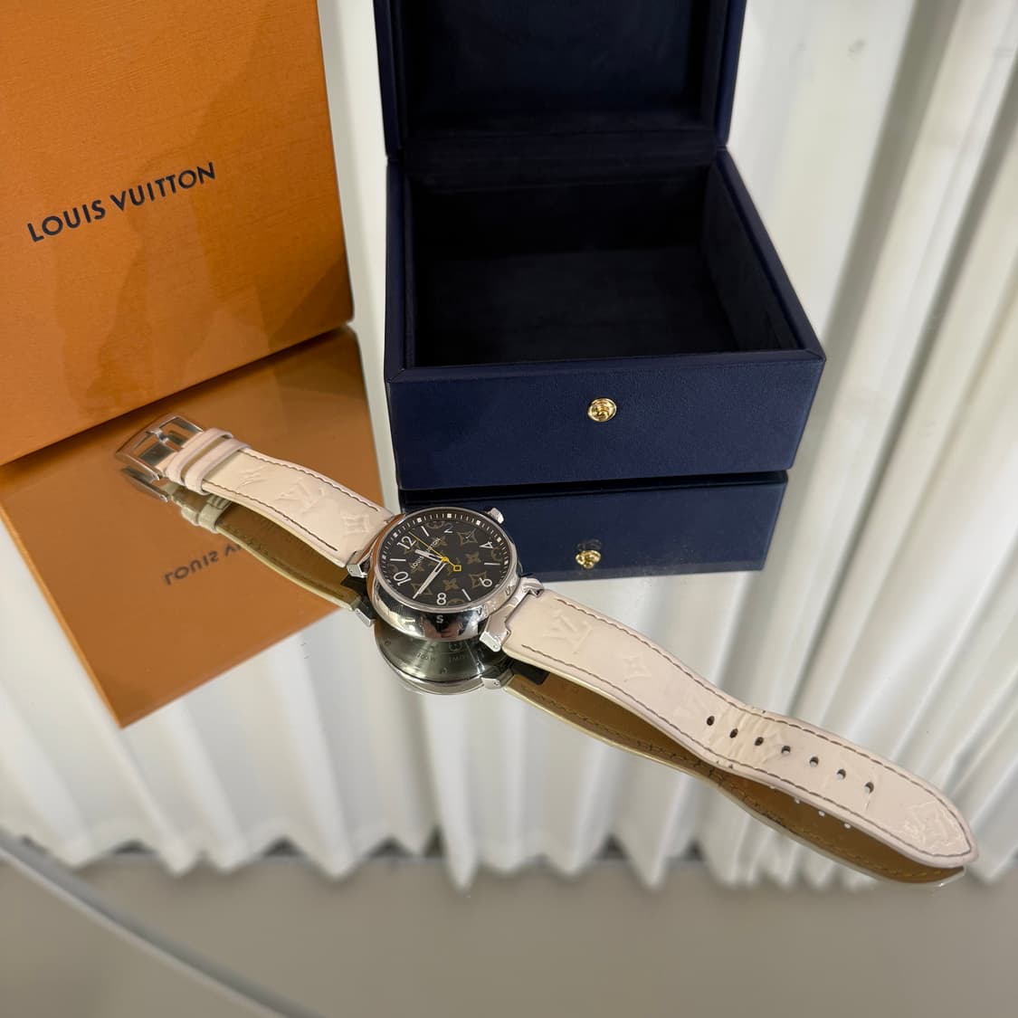 [정품]루이비통 땅부르 모노그램 쿼츠 시계 QA072Z 상품이미지4