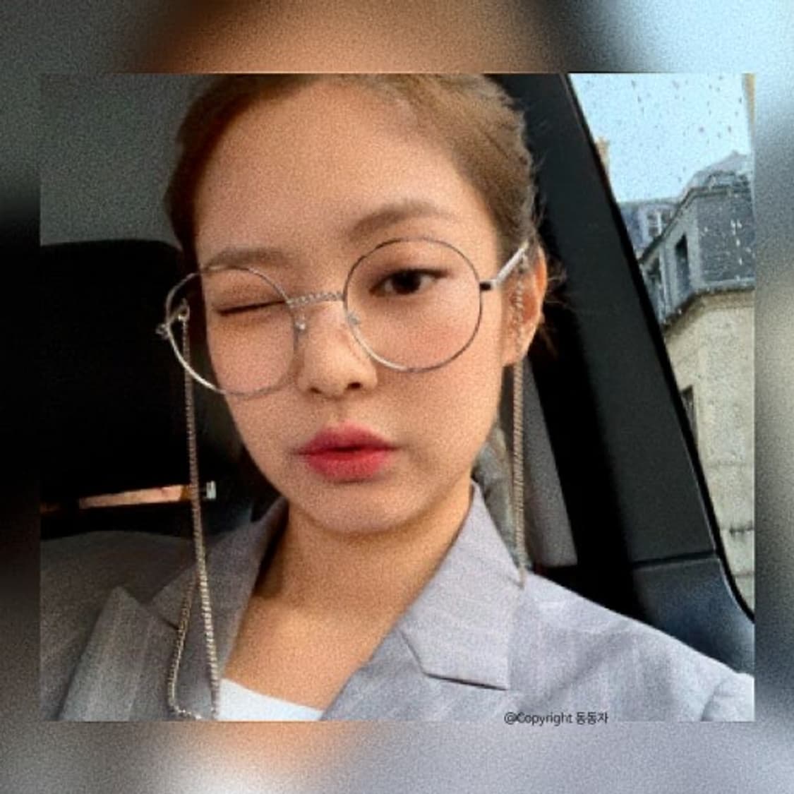 샤넬 체인 템플 스트랩 라운드 안경 (제니 안경) 상품이미지2