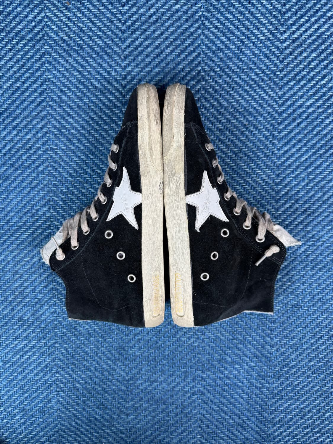 [정품] 골든구스 프란시 블랙 스웨이드 하이탑 (Size 39) 상품이미지3