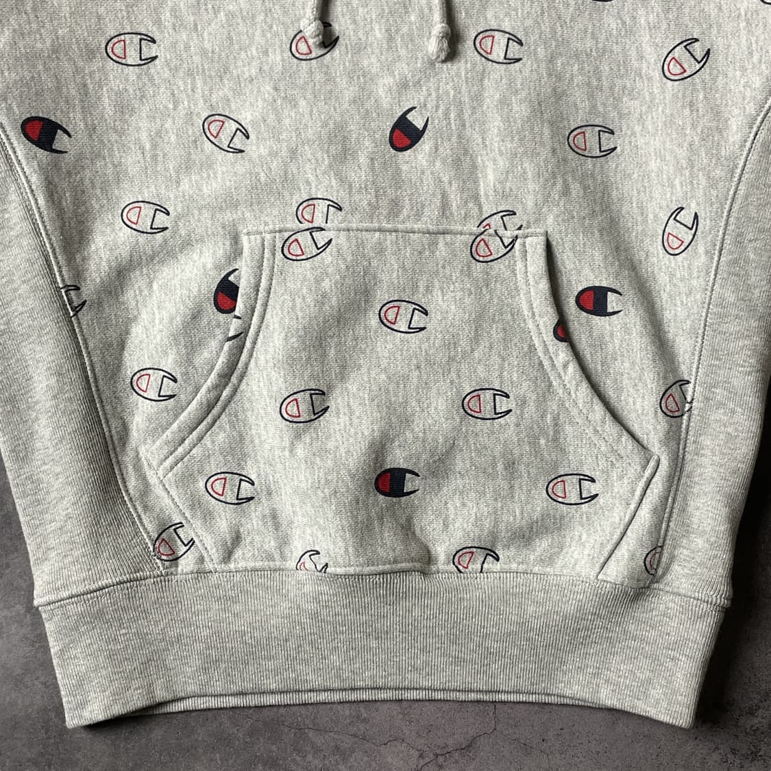 CHAMPION 챔피온 리버스위브 그레이 액션 패널 후드티 A00371 상품이미지3