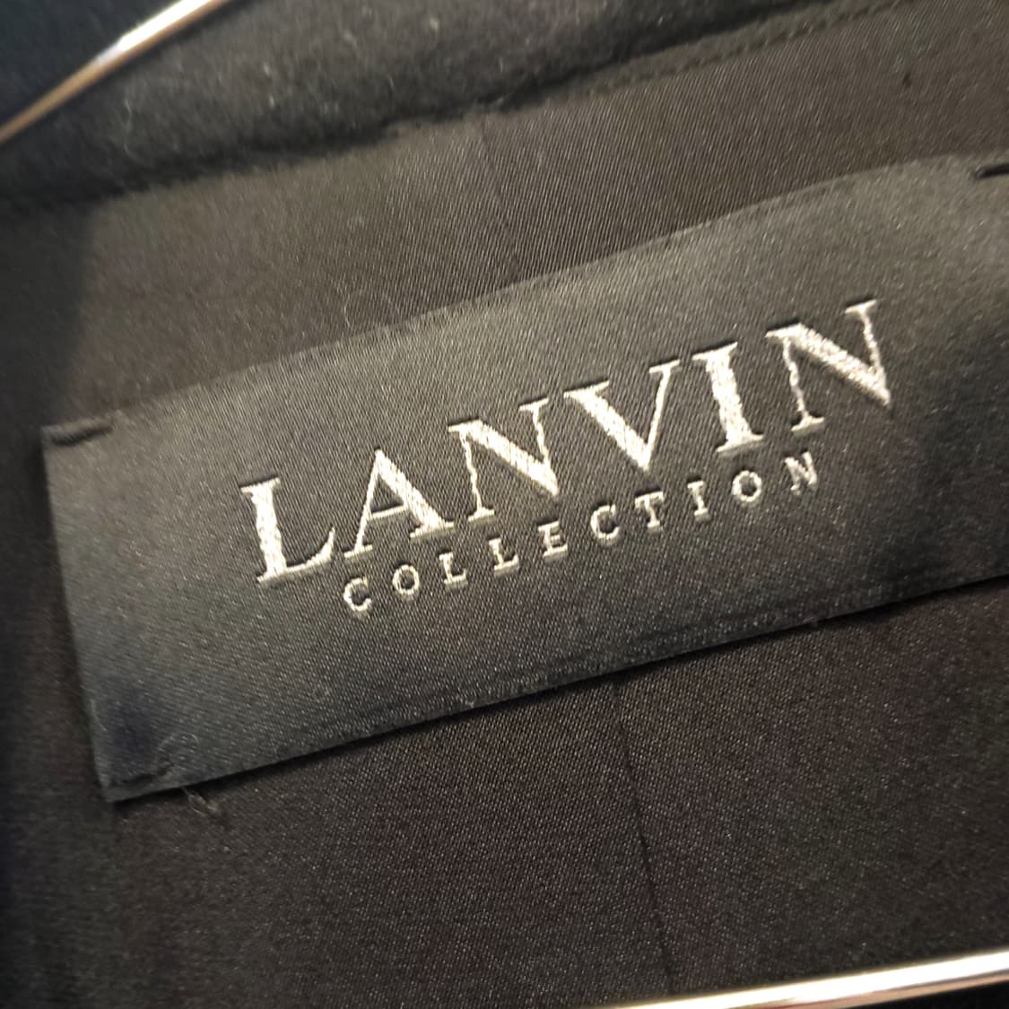 랑방 울 블랙 롱코트 상품이미지3